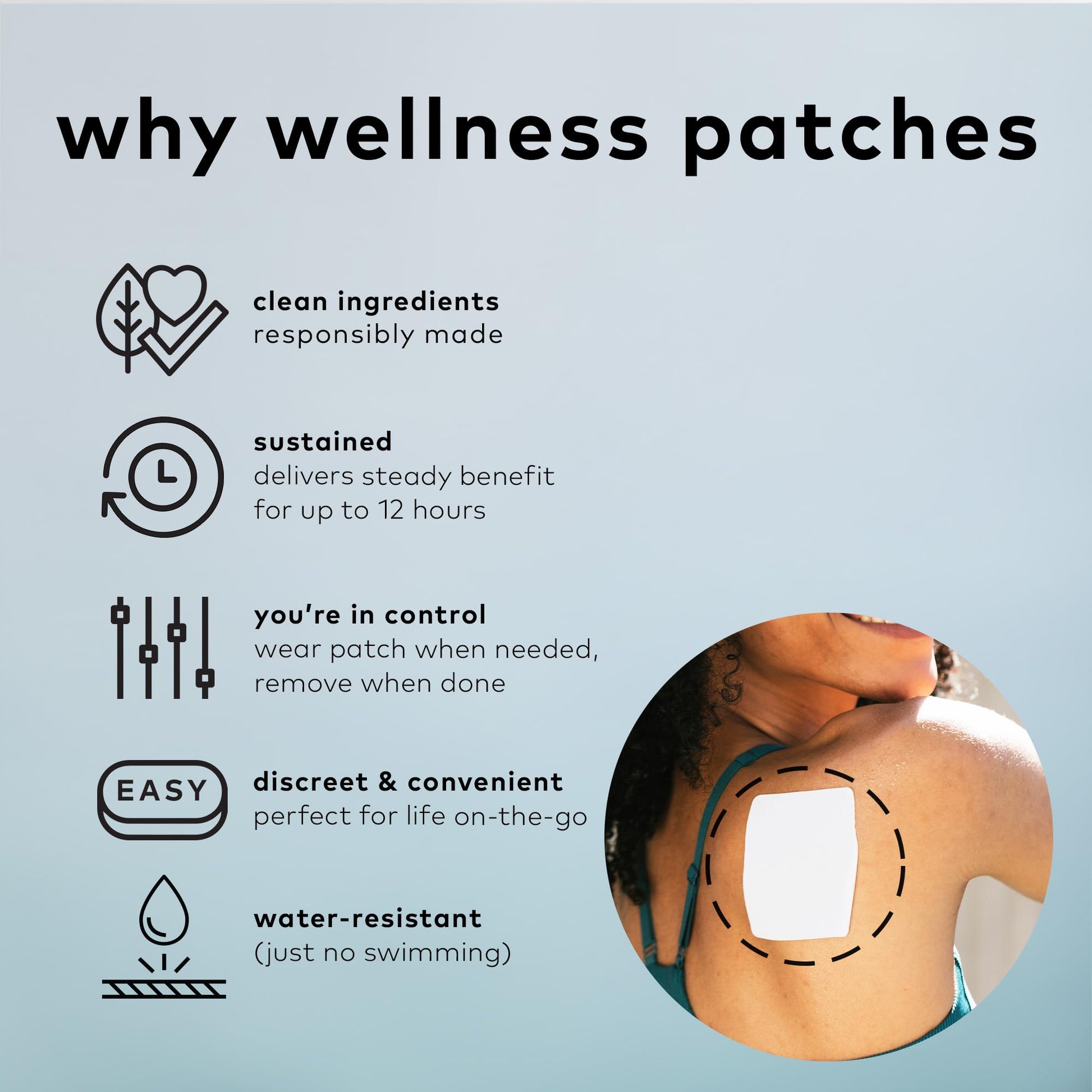 The Good Patch Muscle Pain Relief Patches, Natural Patch with Menthol, Lavender, Arnica and Aloe Vera, Sustained Release, Plant Powered Wearable Wellness, For Back, Neck, Arms, Legs (16 Total Patches) The Good Patch uk supplements