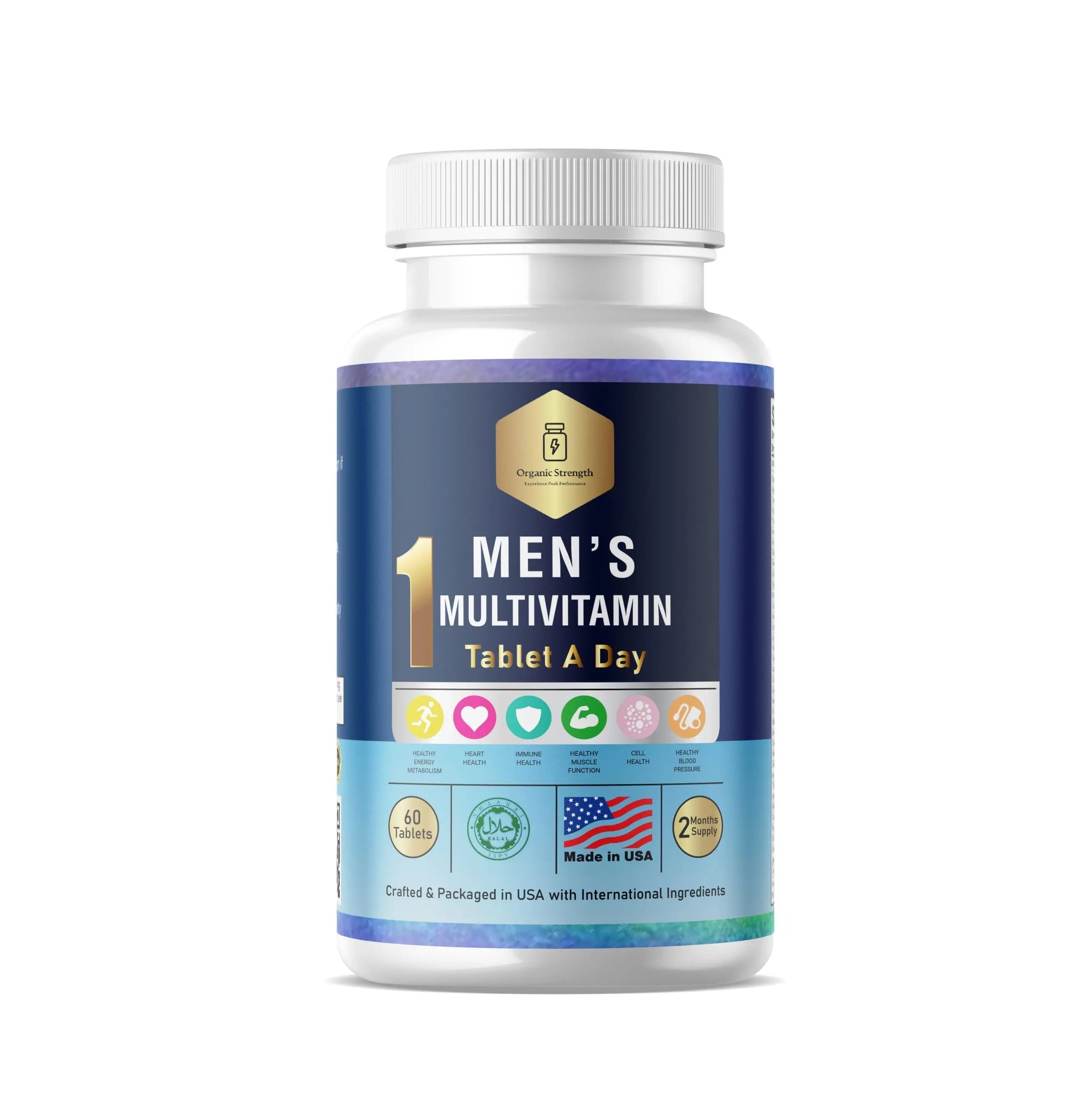 Organic Strength Daily Men's Multivitamins - Multivitamin for Men & Multimineral Supplement for Enhanced Energy Organic Strength uk supplements