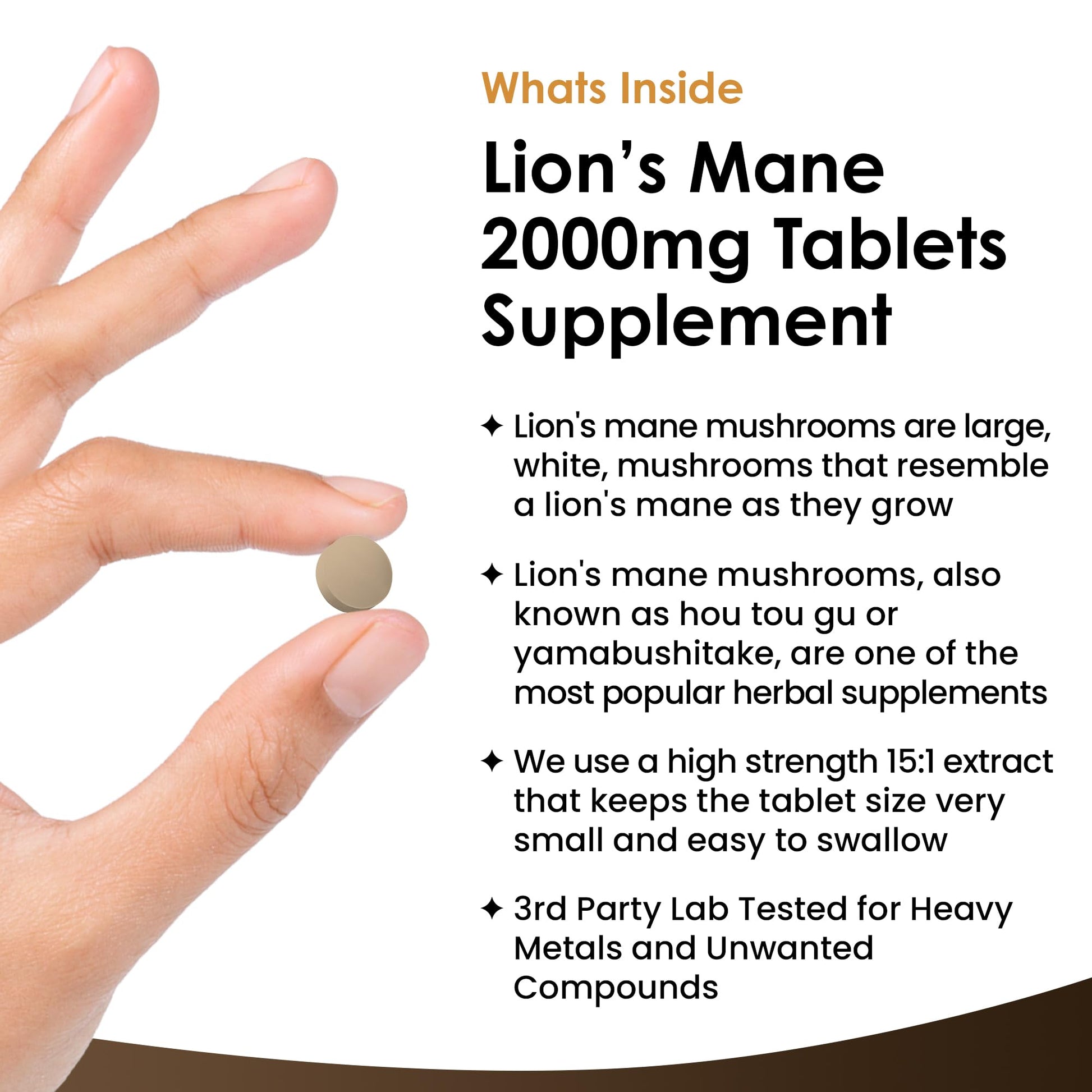 Lions Mane Mushroom Extract Supplement 2000mg - 180 High Strength Vegan Tablets NEW LEAF PRODUCTS uk supplements