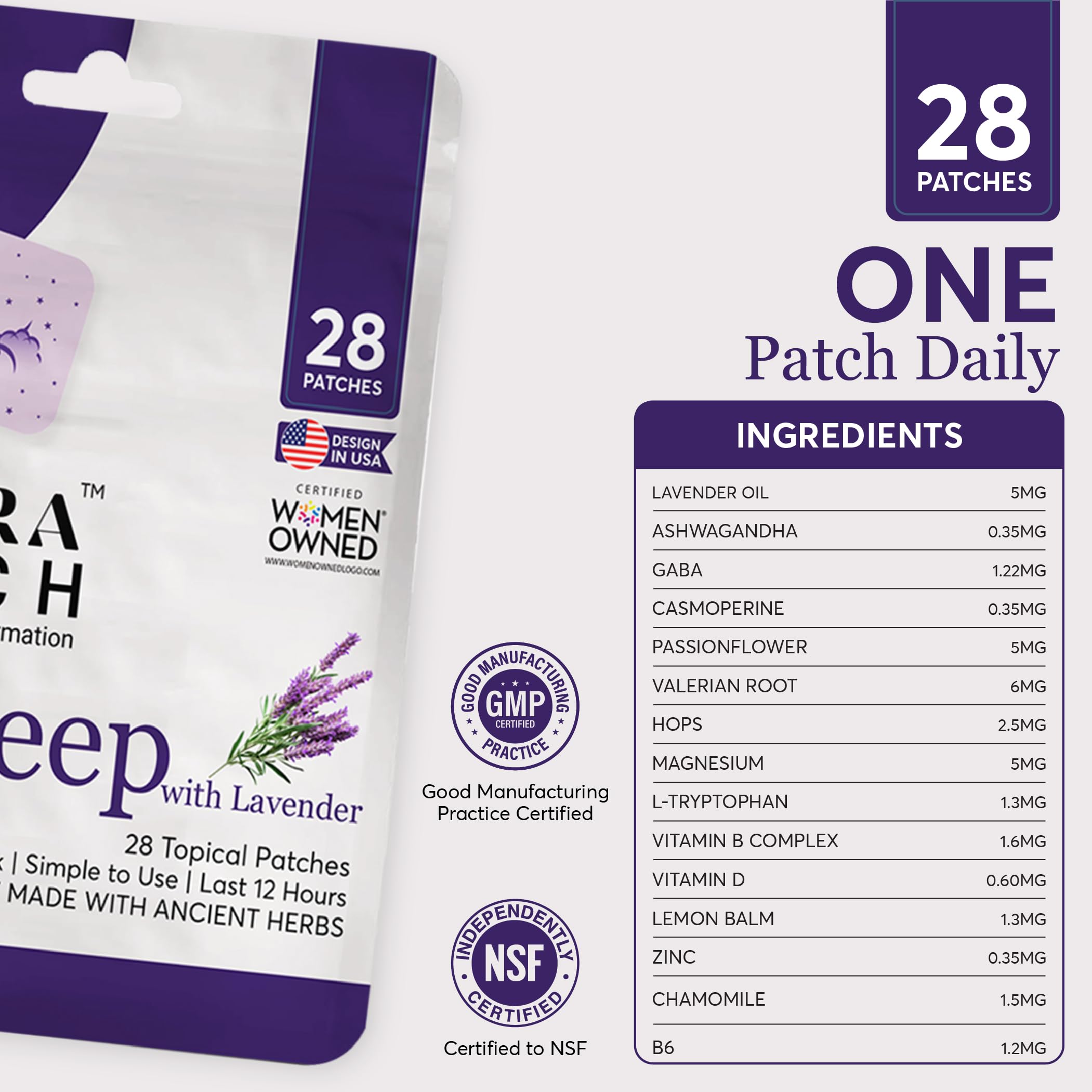 Zovira Sleep Patches for Adults, Melatonin Free with Lavender & Magnesium | Time-Release Transdermal, Aromatherapy Sleep Aid | Non-Habit Forming, Hypoallergenic, All-Night Restorative Sleep | 28 Count ZOVIRA uk supplements