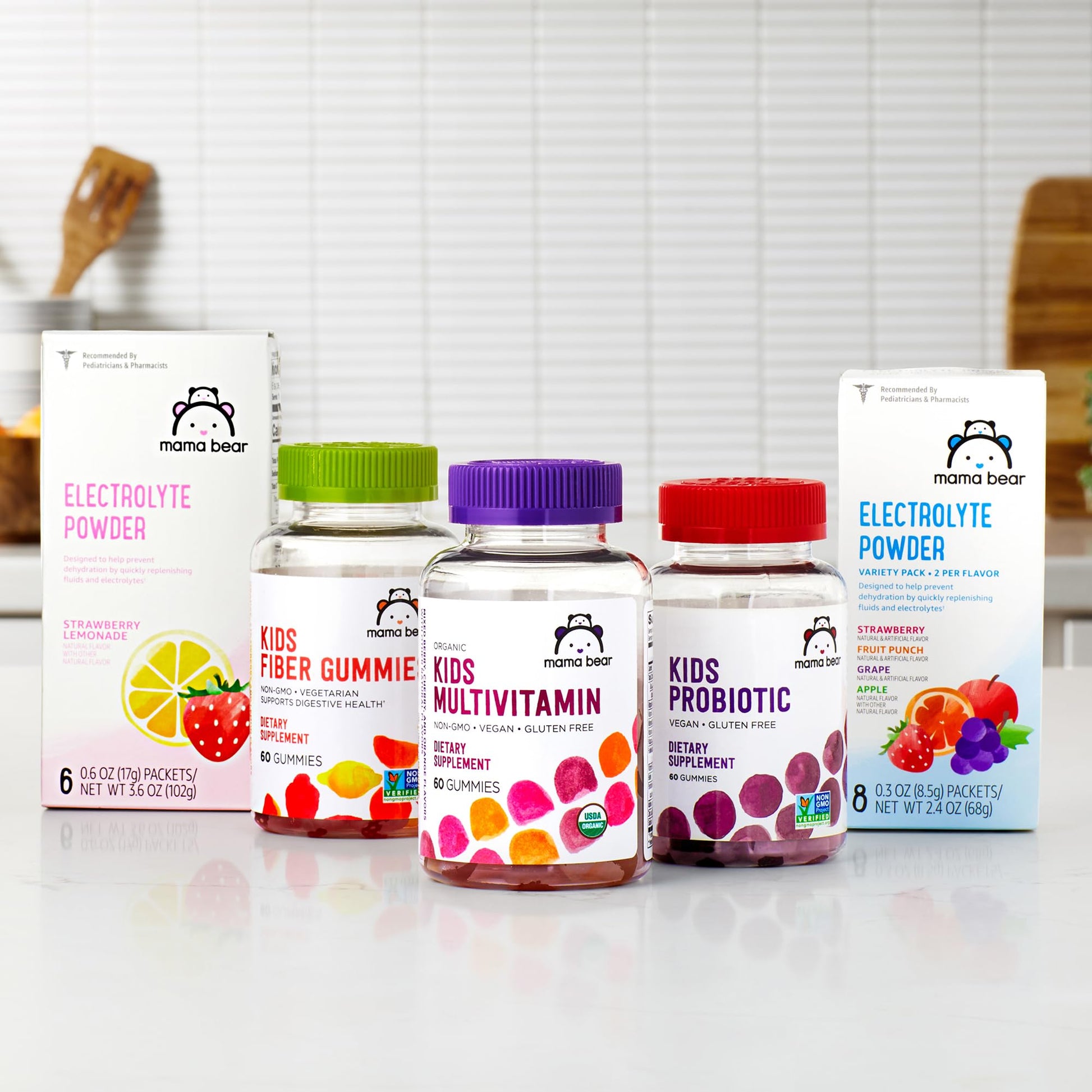 Amazon Brand - Mama Bear Organic Kids Multivitamin, 60 Gummies, 1 Month Supply (Packaging May Vary), Berry, Cherry & Orange Mama Bear uk supplements