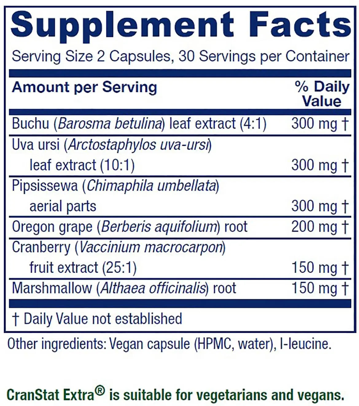Vitanica Cranstat Extra, Urinary Tract Support, Vegan, 60 Capsules Vitanica uk supplements