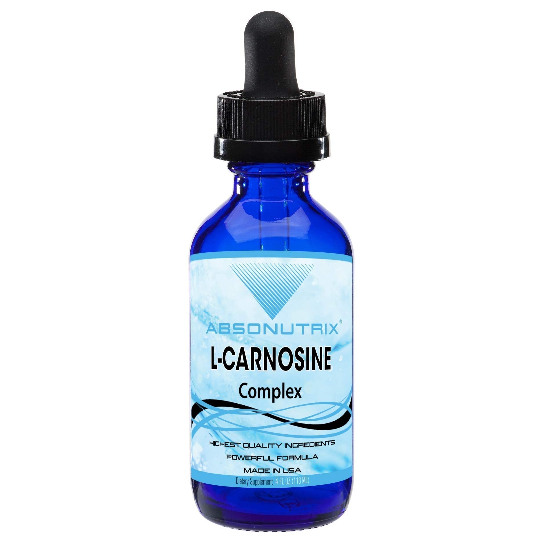 Absonutrix L-Carnosine - 583 mg 4 Oz Bottle, 200 Highly Potent Servings, Easy-to-Consume Drops, High Bioavailability, Third-Party Tested, GMP-Certified, Non-GMO, Cruelty-Free Products, Made in USA Absonutrix uk supplements
