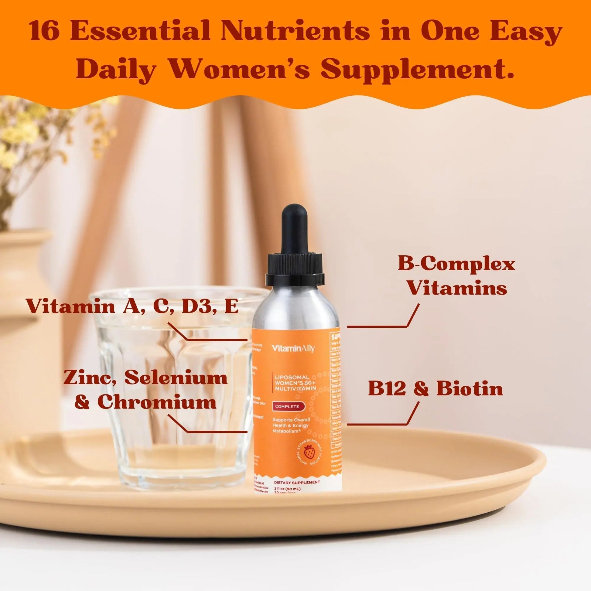 Vitaminally Women’s 50+ Liposomal Liquid Multivitamin – 16 Essential Vitamins & Minerals for Energy, Bone & Immune Support Vitaminally uk supplements