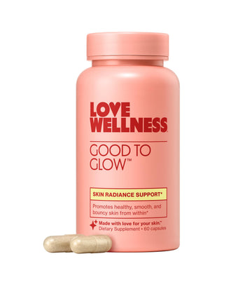 Love Wellness Good to Glow | Collagen Supplement with Biotin, Vitamin C, E, Ashwagandha & Zinc | Promotes Smooth, Glowing & Clear Skin | Enhances Smoothness & Promotes Healthy Skin | 60 Count Love Wellness uk supplements