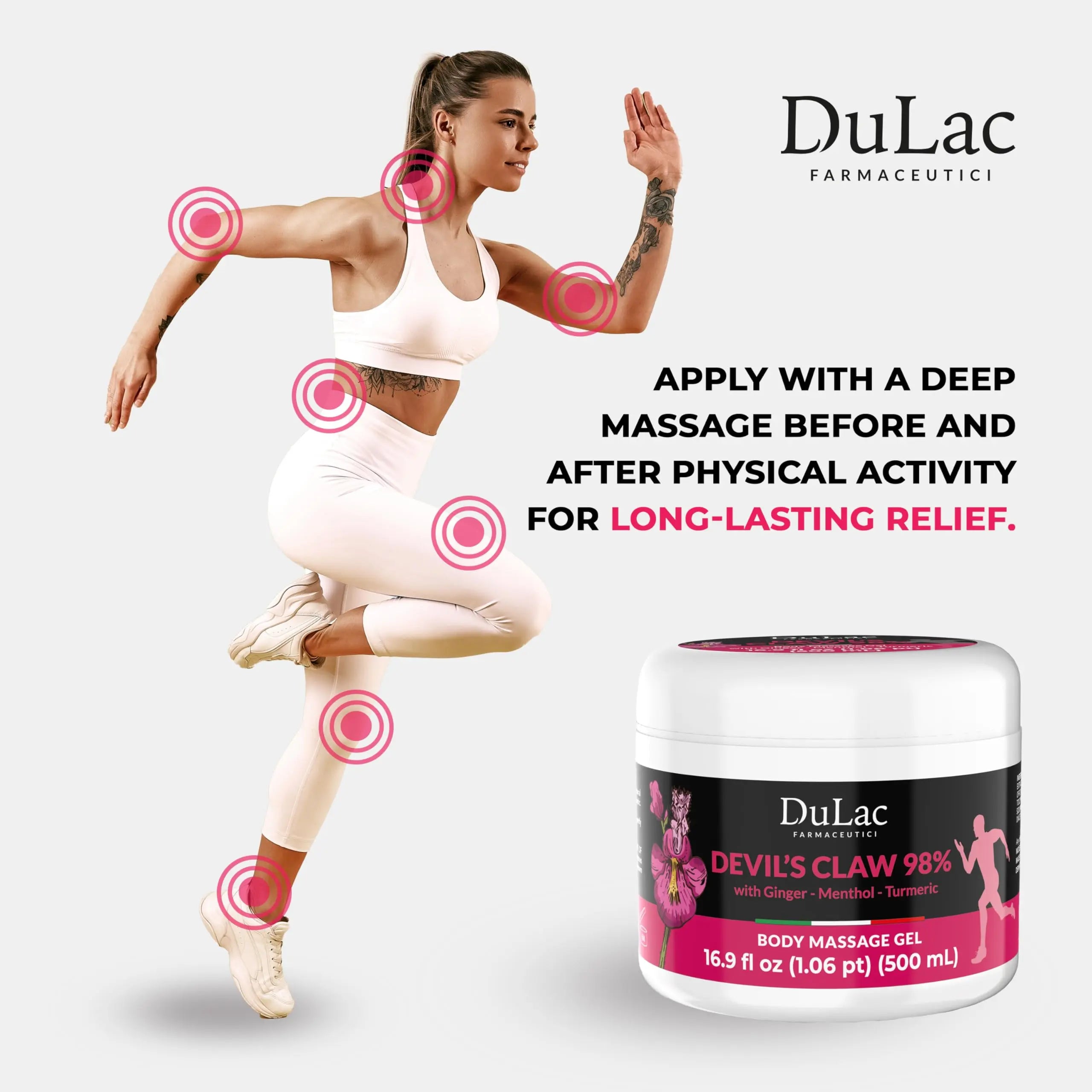 Dulac - Devil's Claw 98% Cream Maximum Strength 16.9 Fl Oz, Natural Joint and Muscle Comfort Cream, Enriched with Menthol for Cool Effect DULÀC FARMACEUTICI 1982 uk supplements