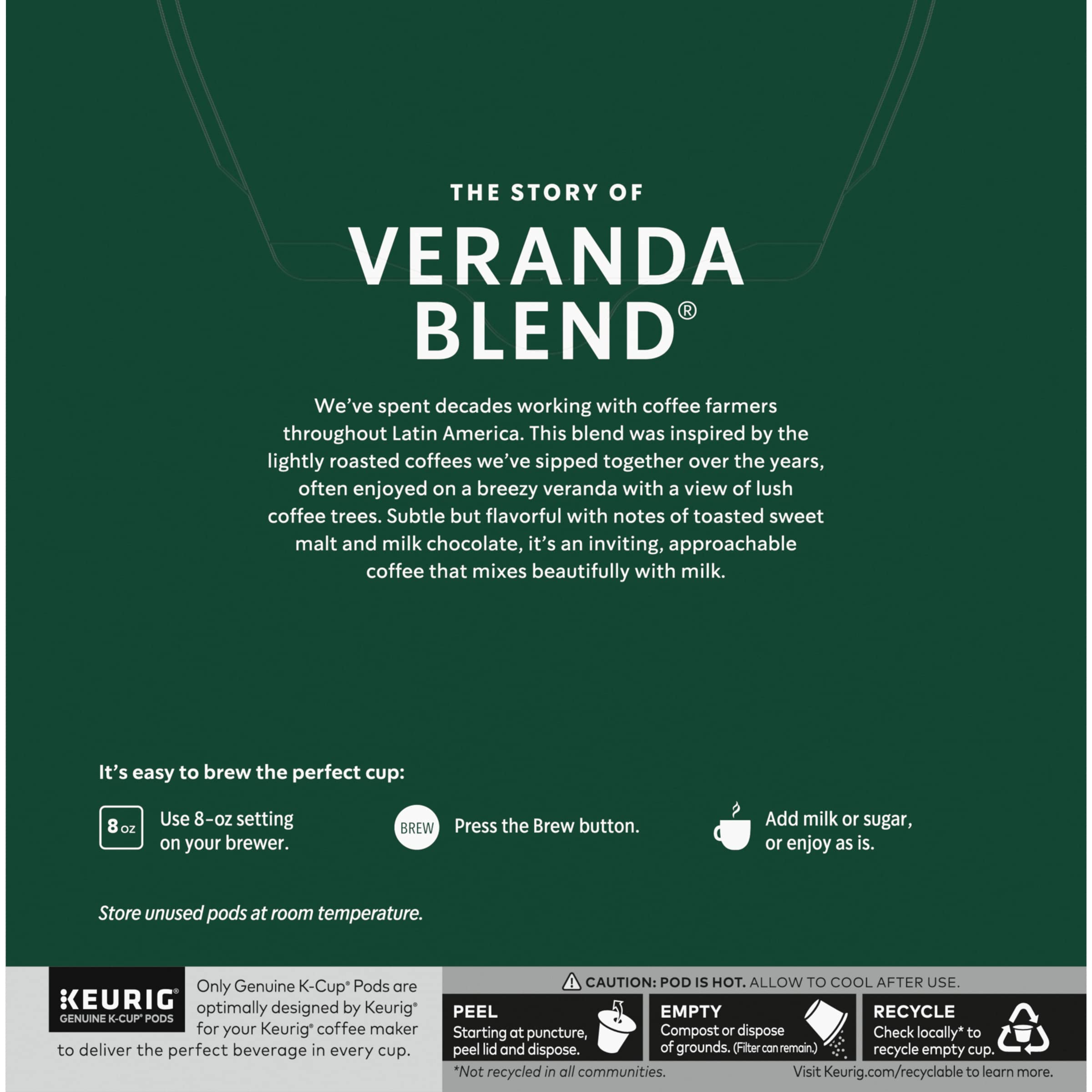 Starbucks Veranda Blend Coffee K-Cups,4/24 Pack-96 K-Cups Starbucks uk supplements