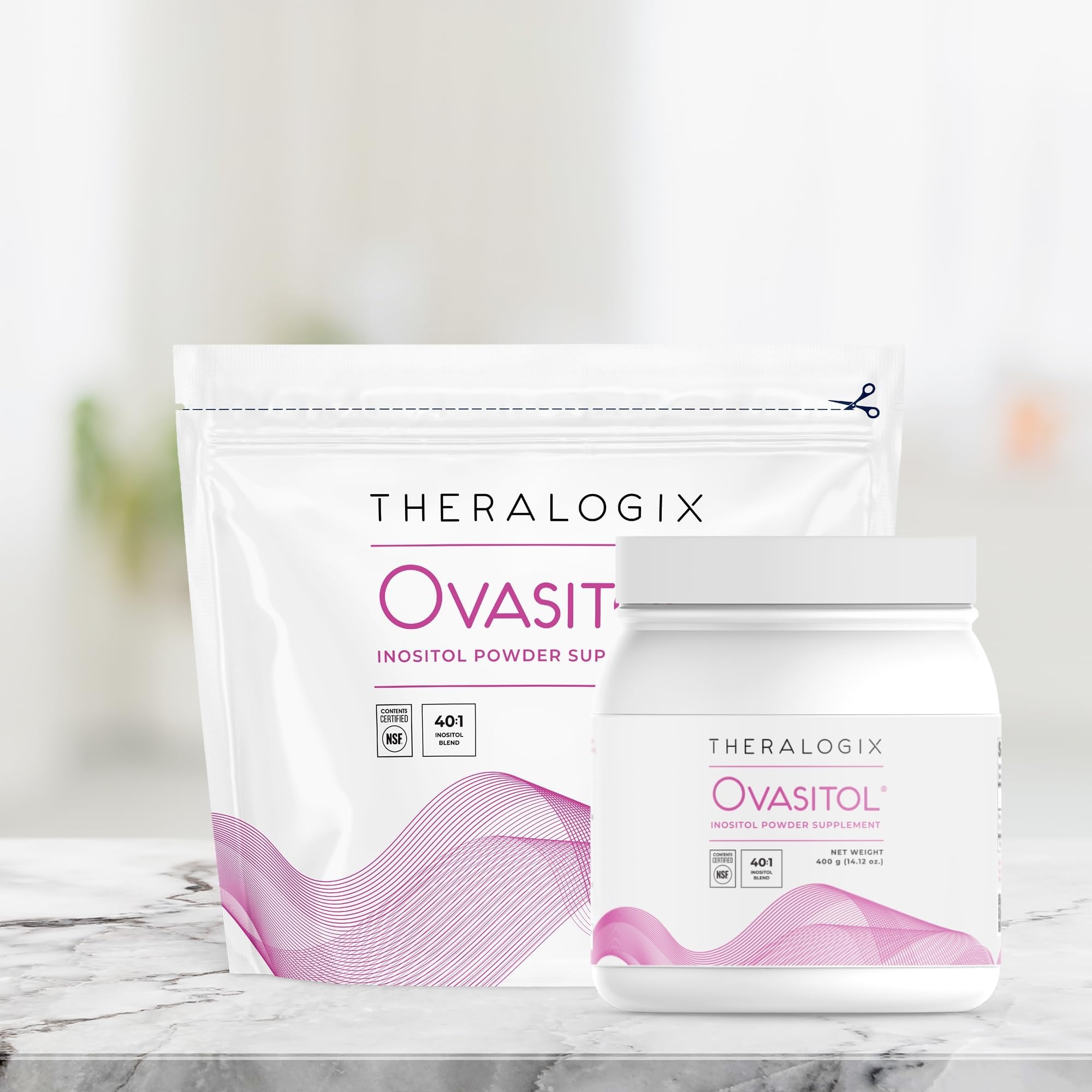 Theralogix Ovasitol Inositol Powder - 60 Servings - Myo-Inositol & D-Chiro Inositol Theralogix uk supplements