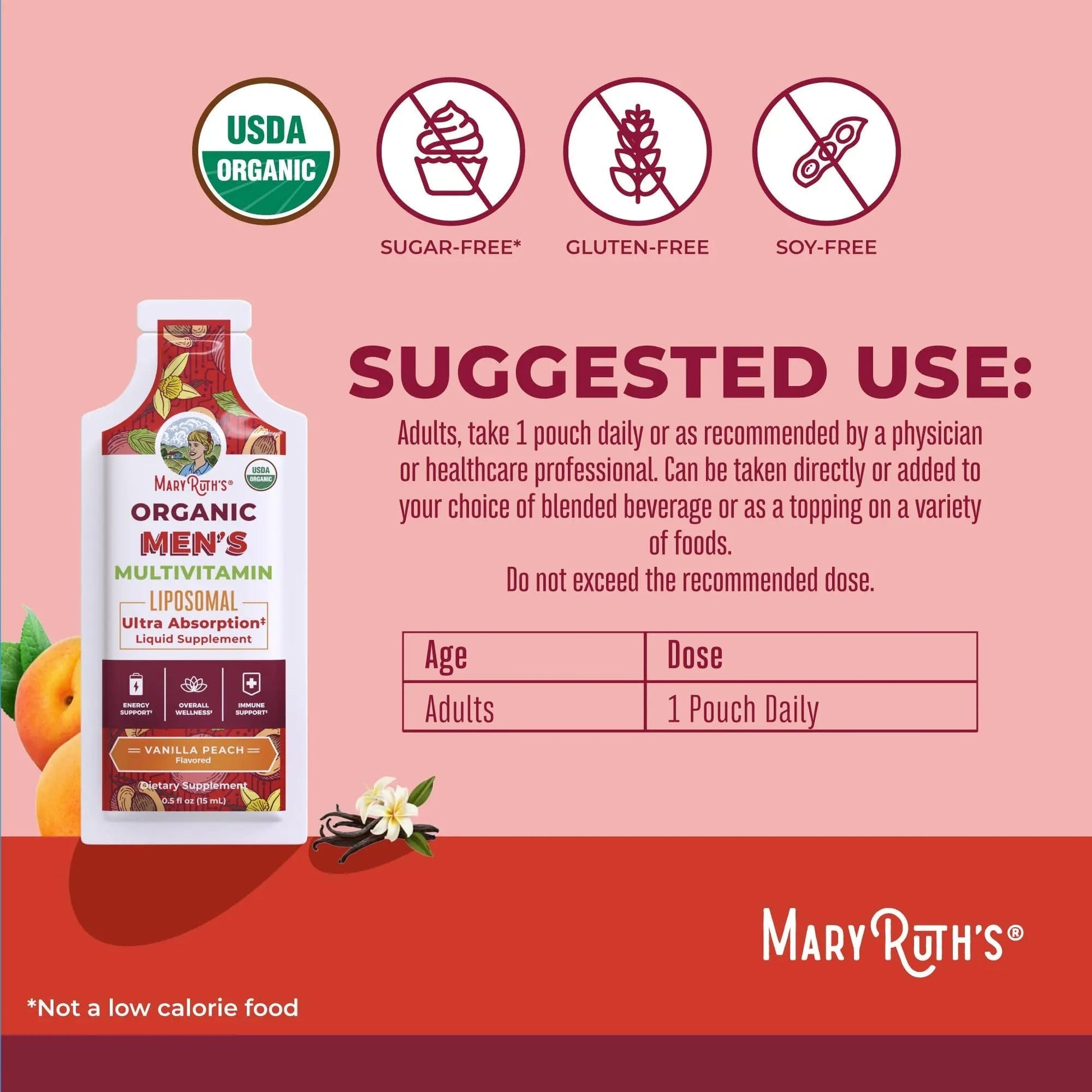 MaryRuth Organics Multivitamin for Men | USDA Organic | Sugar Free Mens Multivitamin Liposomal | Liquid Vitamins for Men | MARYRUTH'S uk supplements
