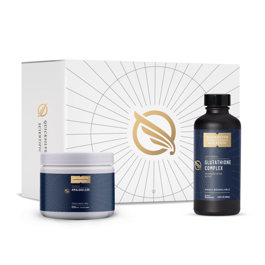 Quicksilver Scientific MerProtect Protocol - 2-Product Liver + GI Cleanse, Liposomal Glutathione Complex Supplement, Cleansing Support with Milk Thistle (2 Piece Kit with Program) Quicksilver Scientific uk supplements