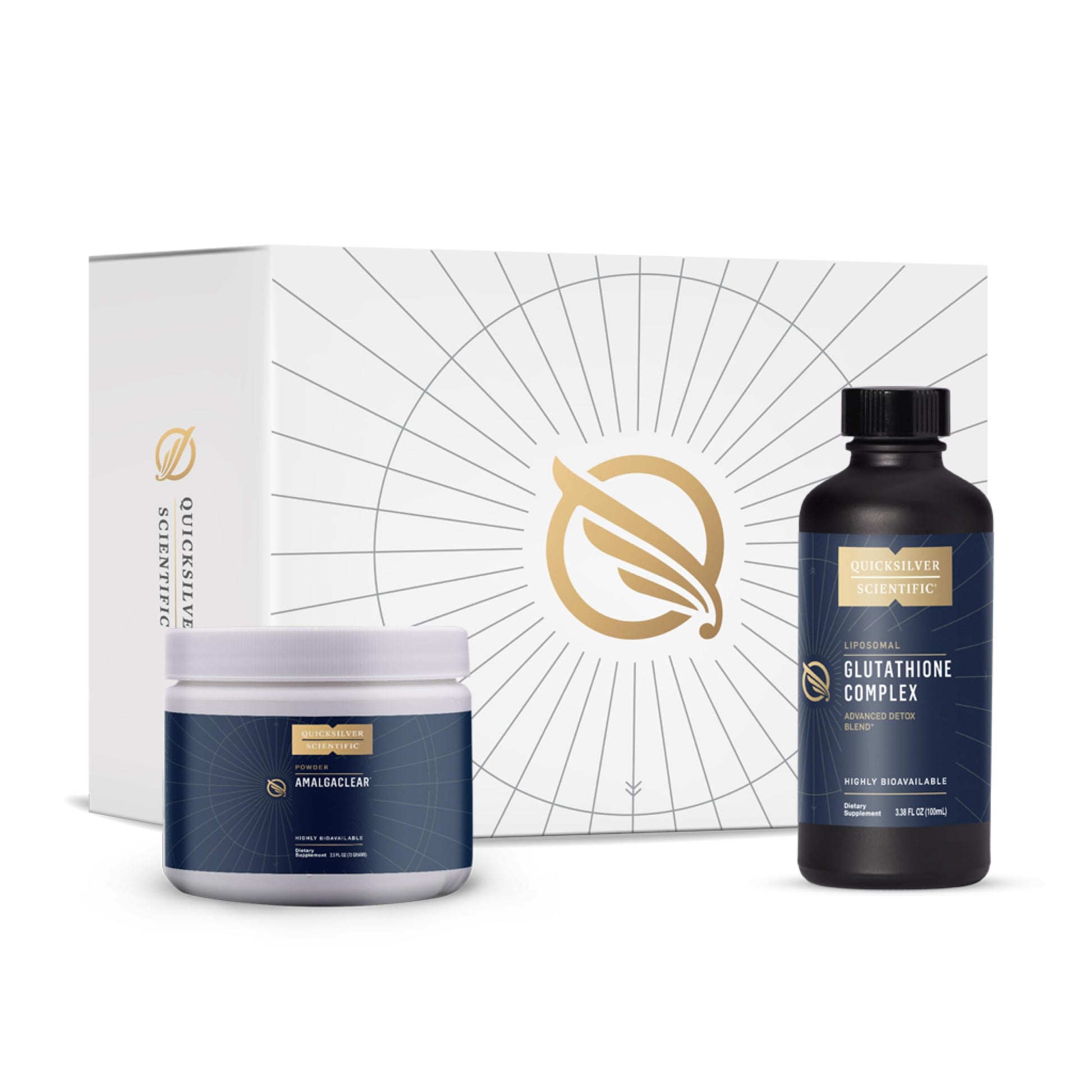 Quicksilver Scientific MerProtect Protocol - 2-Product Liver + GI Cleanse, Liposomal Glutathione Complex Supplement, Cleansing Support with Milk Thistle (2 Piece Kit with Program) Quicksilver Scientific uk supplements