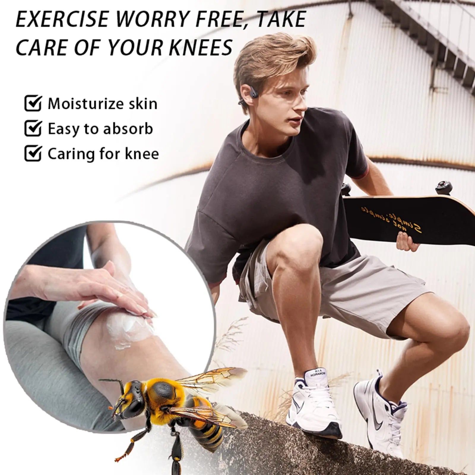 Bee Venom Joint Cream for Knees & Joints - Lightweight Moisturizing Cream for Dry Skin, Fast Absorbing & Non-Greasy Formula - Supports Comfortable Movement (2.116OZ) Generic uk supplements