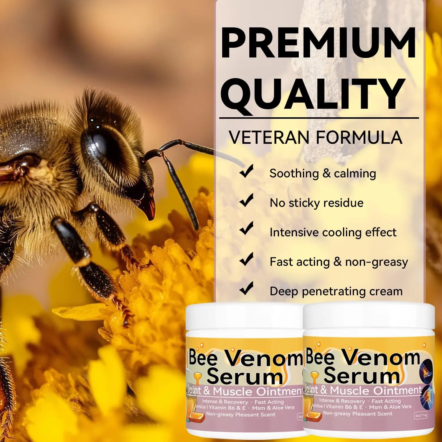 Cedonivor Bee Venom Cream, Joint & Muscle Soothing, Professional Bee Venom Joint Cream,Joint Gel - Specially for for Back, Neck, Hands, Knee Cedonivor uk supplements