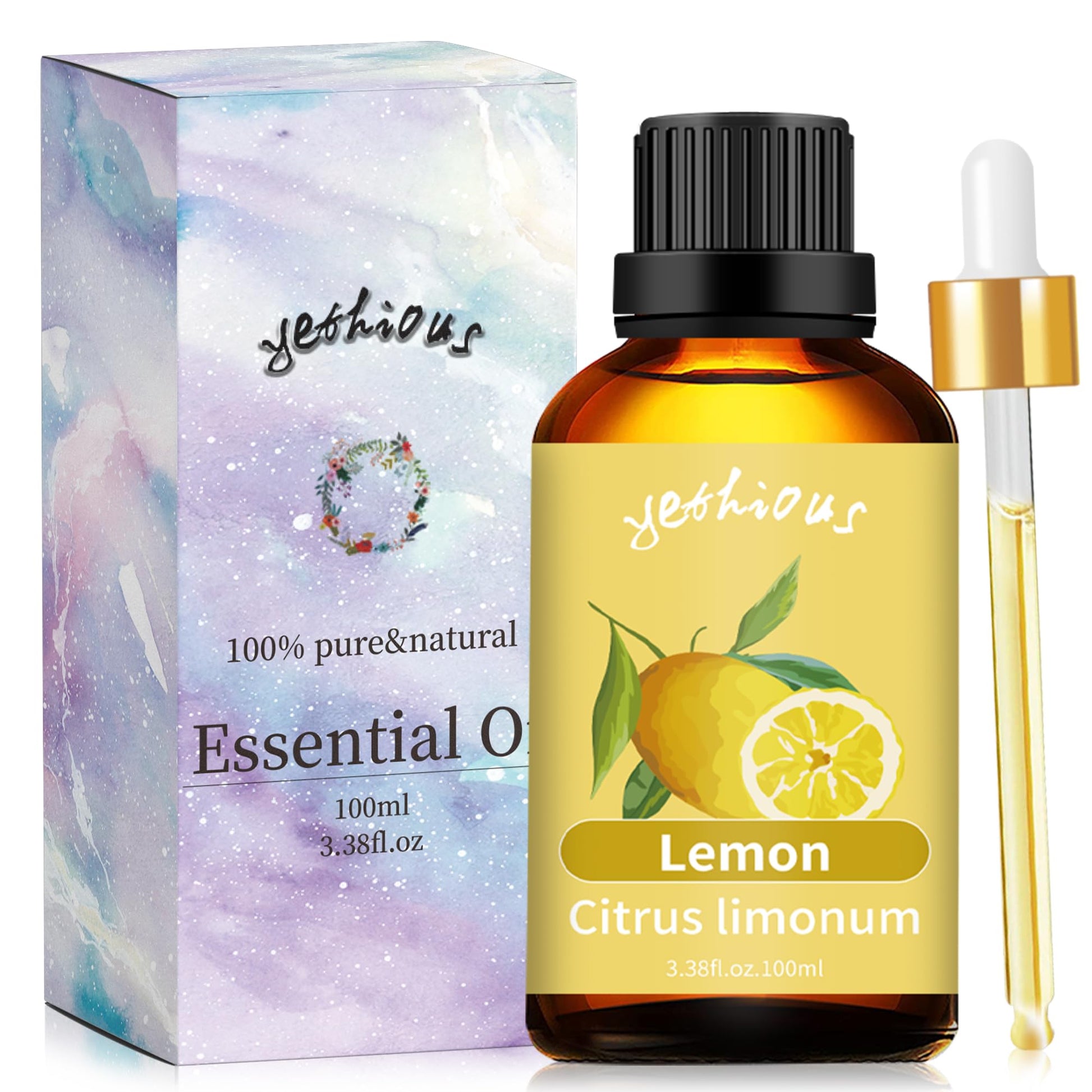 yethious Lemon Essential Oil Lemon Essential Oill for Diffuser, Perfume, Body, Skin, Hair, Candle Soap yethious uk supplements