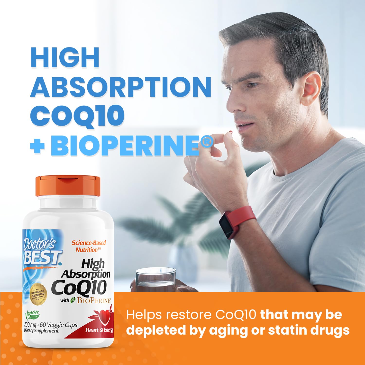 Doctor's Best High Absorption CoQ10 with BioPerine Gluten Free Naturally Fermented Doctor's BEST uk supplements