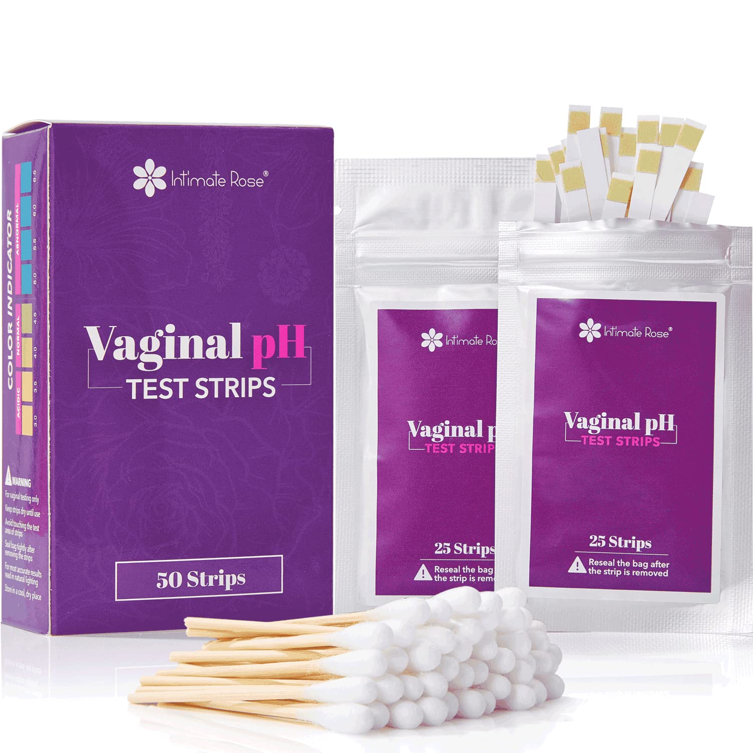 Intimate Rose Boric Acid Suppositories + 15 Count Vaginal Suppository Applicator + pH Test Strips Intimate Rose uk supplements