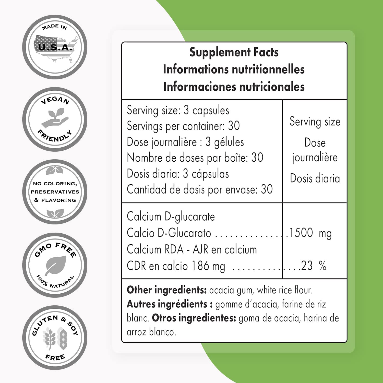 Supersmart - Calcium D-Glucarate 1500 mg Per Day - Antioxidant & Detox Supplement Supersmart uk supplements