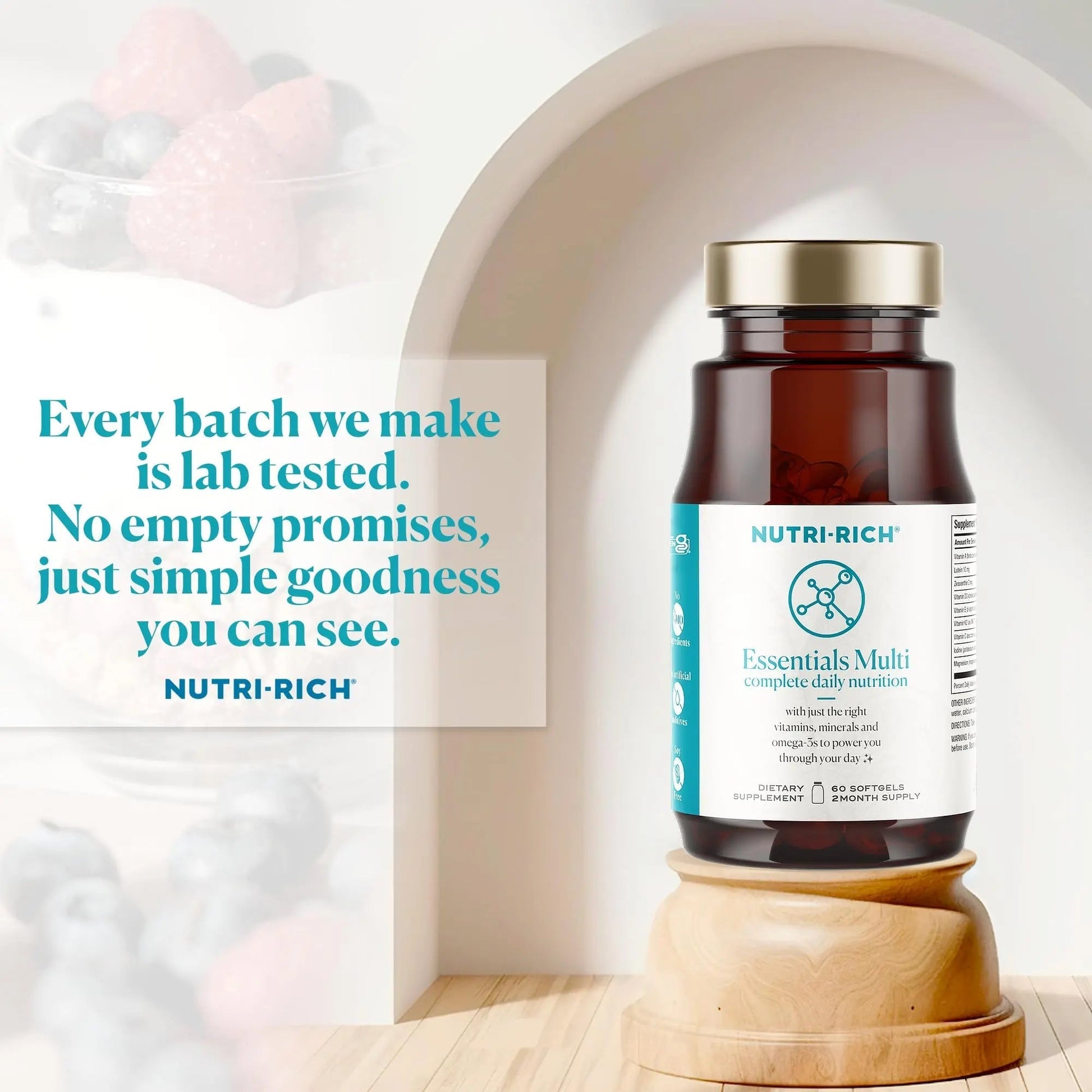 Nutri-Rich Essentials Multi | Multivitamin Supplement with Fish Oil Omega-3 for Men and Women, Supports Energy, Immune Health Nutri-Rich uk supplements