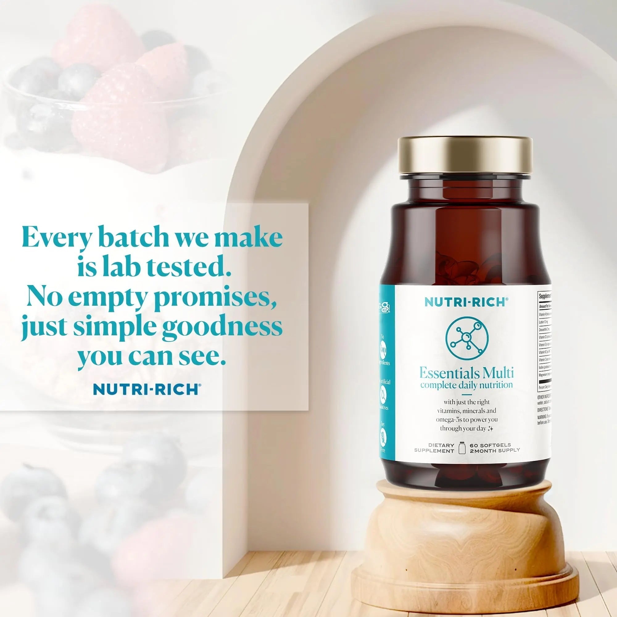 Nutri-Rich Essentials Multi | Multivitamin Supplement with Fish Oil Omega-3 for Men and Women, Supports Energy, Immune Health Nutri-Rich uk supplements