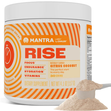 Zahler Mantra Rise, The Energy and Focus Supplement, Citrus Coconut Flavored, 30 Servings. Zahler uk supplements