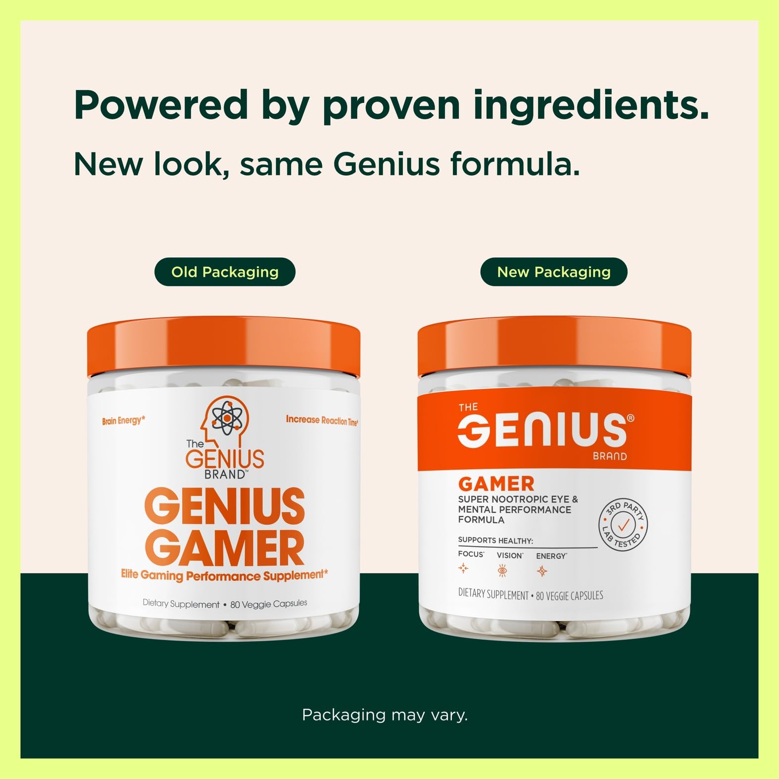 Genius Gamer, Gaming Focus Supplement, 80 Pills - Elite Nootropic Performance Booster - Boost Brain & Mental Clarity, Reaction Time & Concentration - Blue Light Support with Lutemax The Genius Brand uk supplements