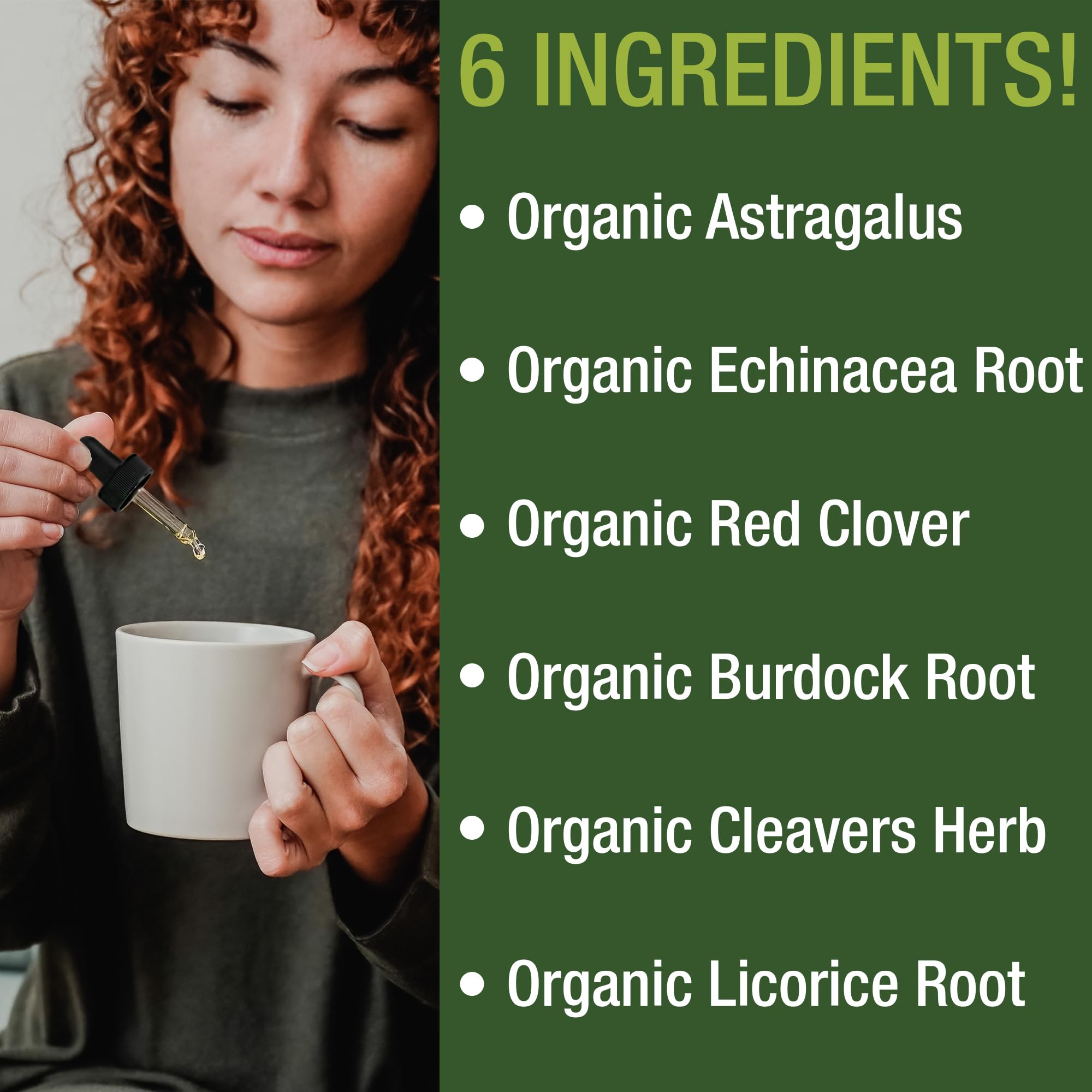USDA Organic Lymphatic Drainage Drops. Sugar Free, Tasty 6-in-1 Lymph System Support for Detox, Cleanse. Vegan Supplement with Astragalus, Echinacea, Red Clover, Cleavers Herb, Licorice & Burdock Root Peak Performance uk supplements