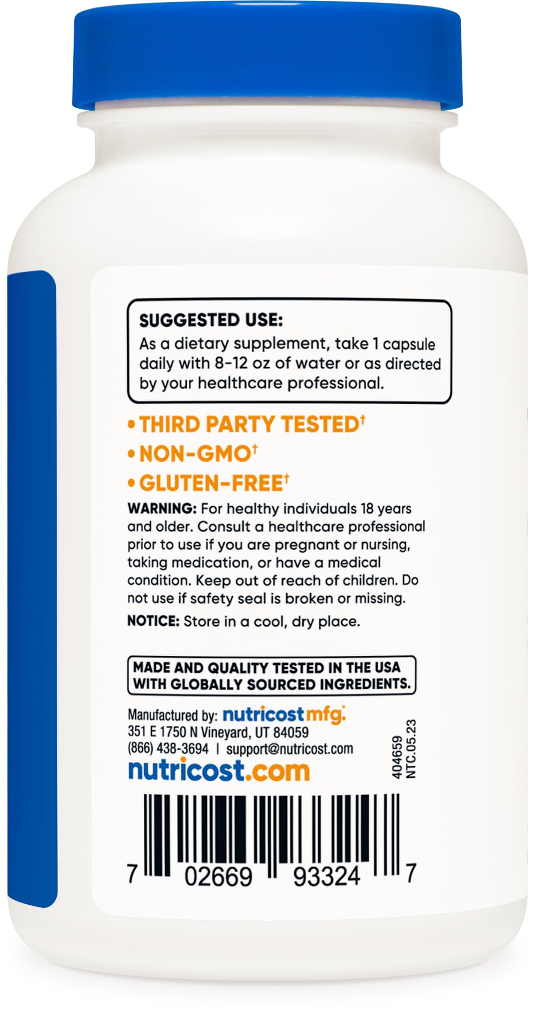 Nutricost High Potency Vitamin B Complex 460mg, 120 Capsules - with Vitamin C - Energy Nutricost uk supplements