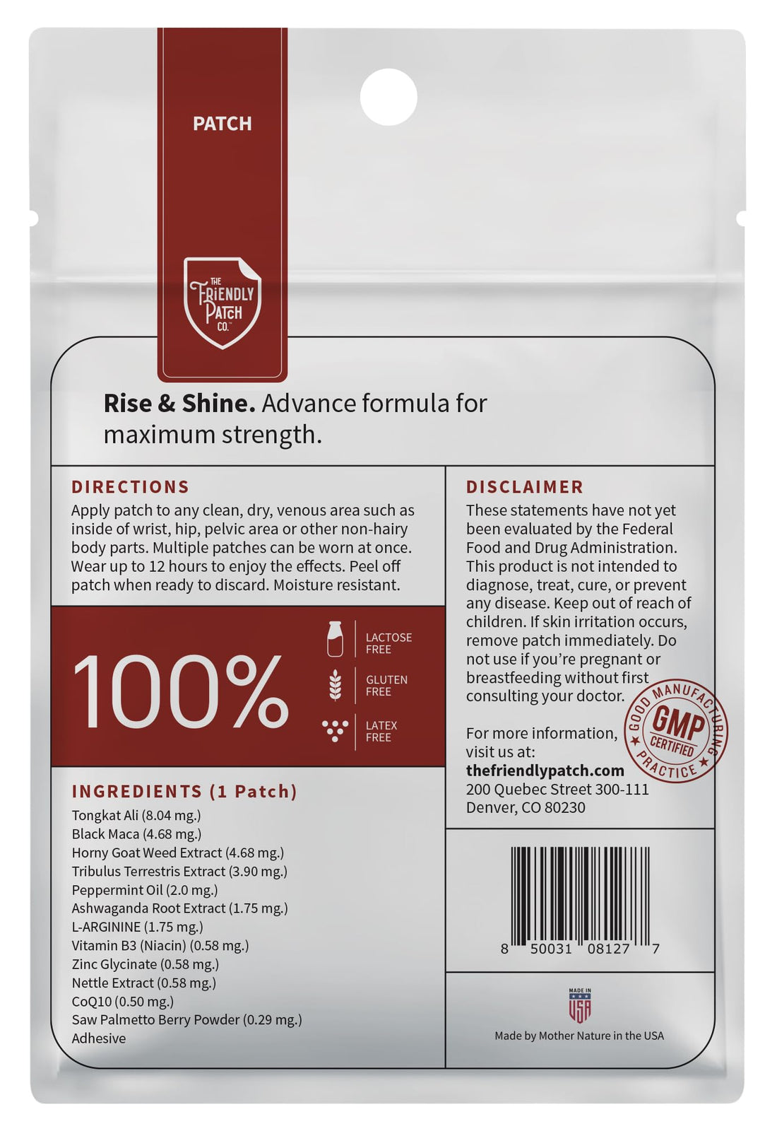 Relief Day & Rise & Shine Patch Bundle - Arnica, White Willow Bark, Tongkat Ali, Horny Goat Weed, Saffron & Peppermint for Soreness, Strength, and Performance Support - 16 Plant-Powered Patches for Me The Friendly Patch CO. uk supplements