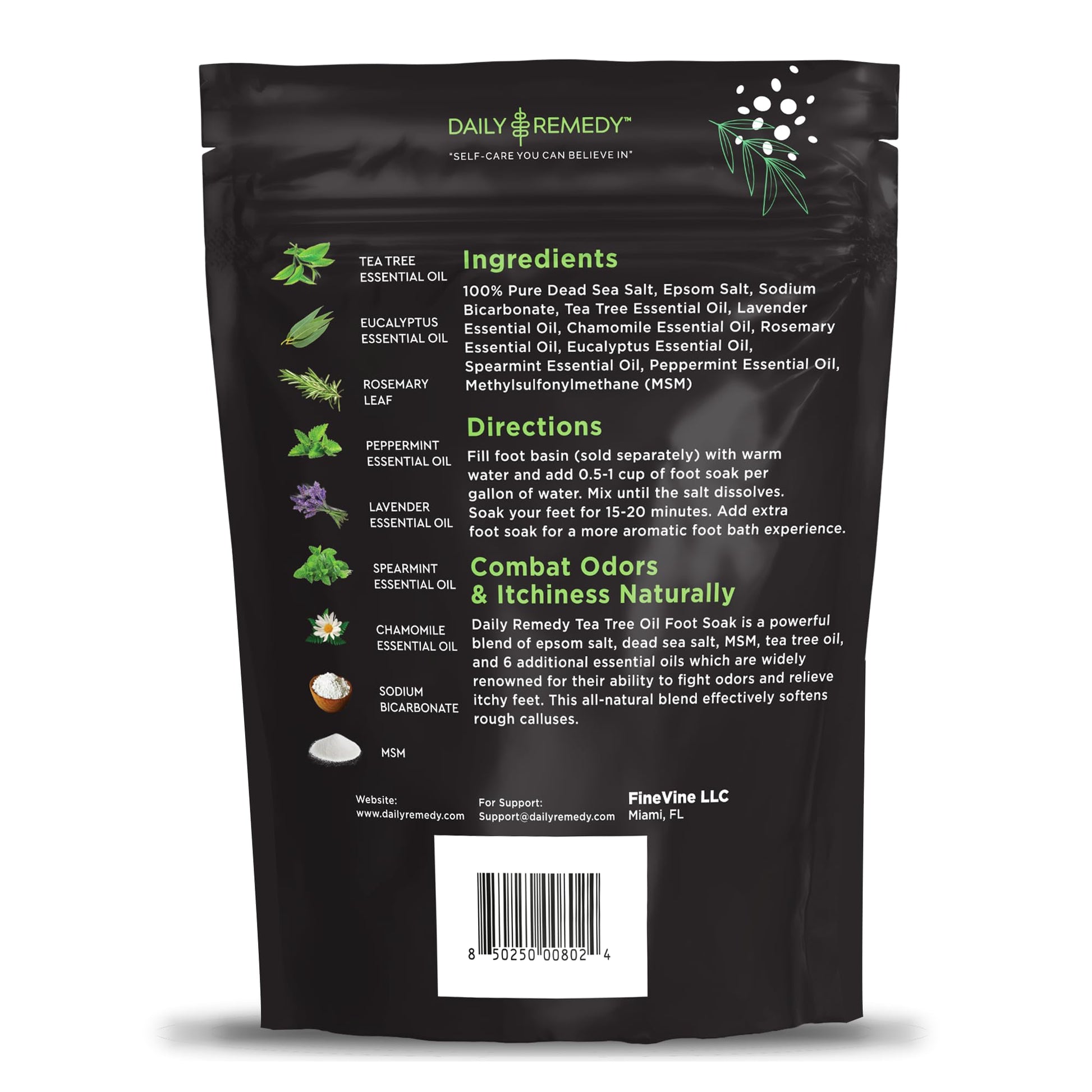 Tea Tree Oil Foot Soak with Epsom Salt - Made in USA - for Toenail Athletes Foot DAILY REMEDY uk supplements