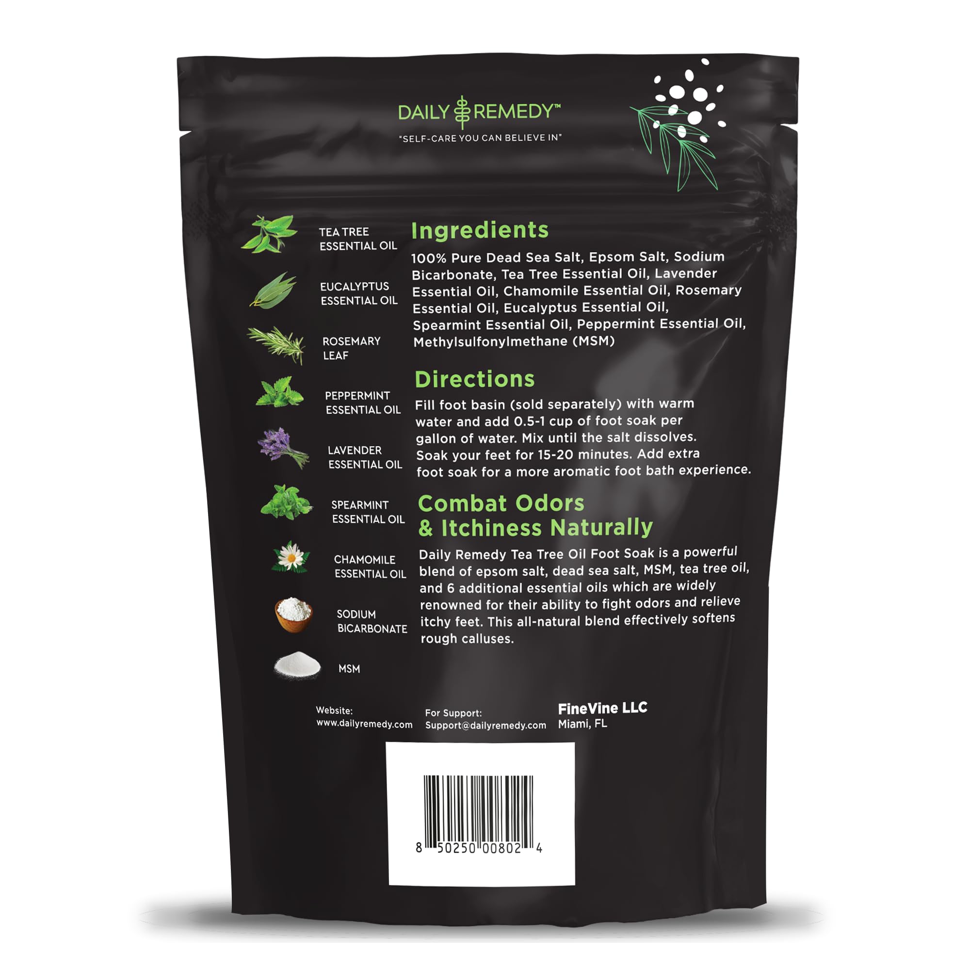 Tea Tree Oil Foot Soak with Epsom Salt - Made in USA - for Toenail Athletes Foot DAILY REMEDY uk supplements