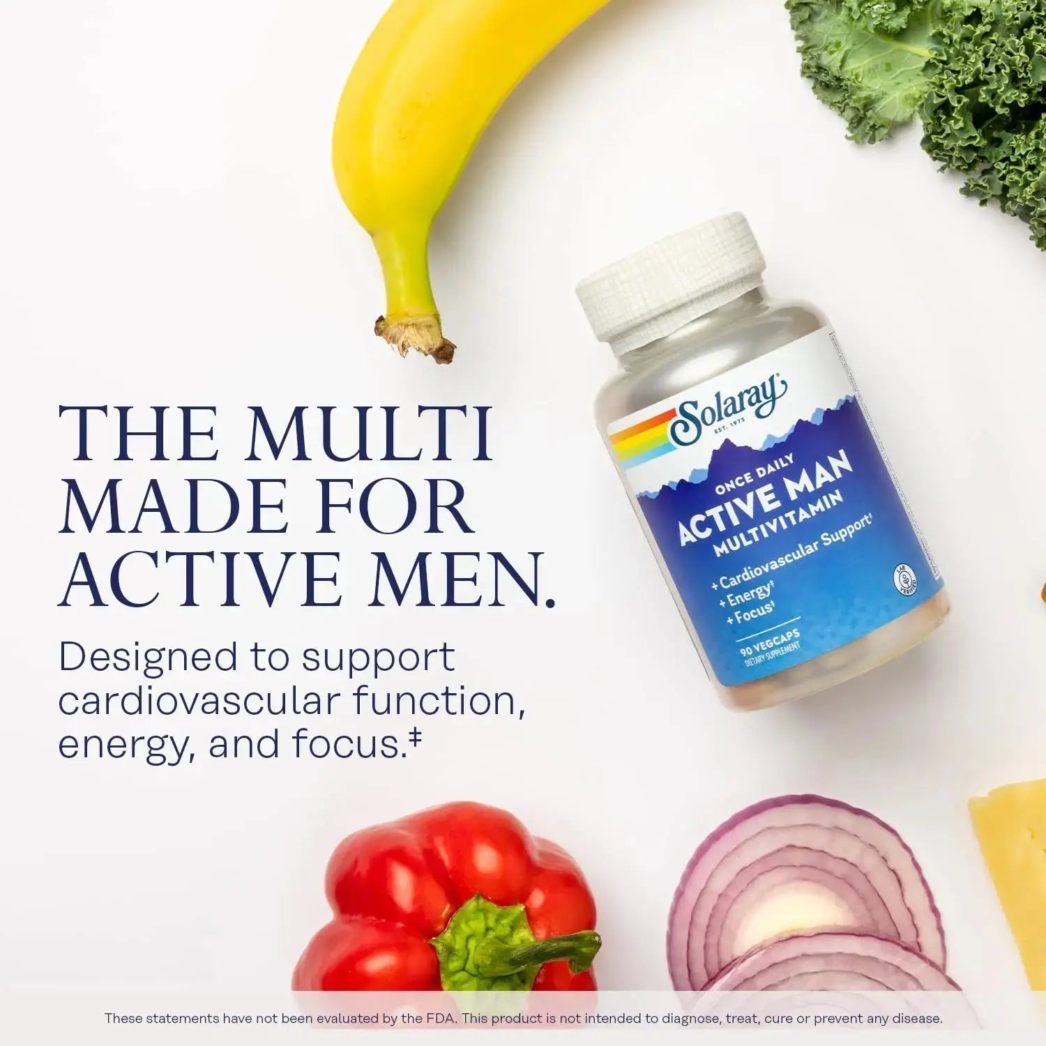 SOLARAY Once Daily Active Man Multivitamin - Cellular Energy and Immune Support Supplement w/Vitamin D, Vitamin C, B12, B6, Zinc, Lutein SOLARAY uk supplements