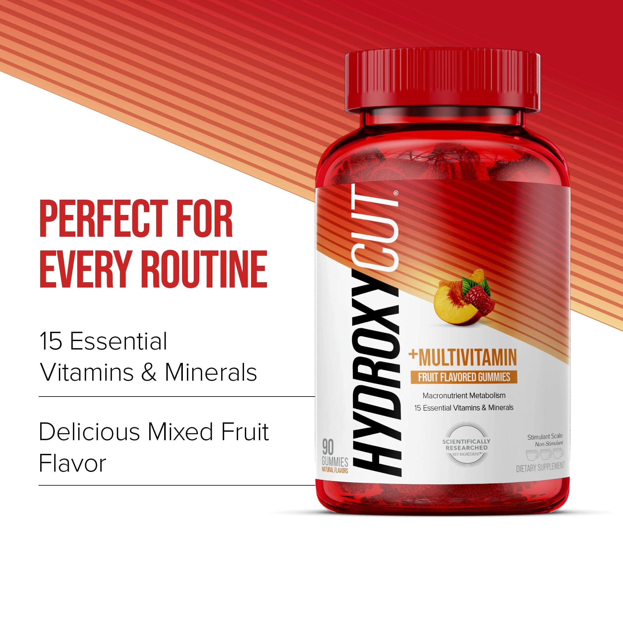 Hydroxycut Caffeine-Free Gummy for Women & Men 15 Essential Vitamins Hydroxycut uk supplements