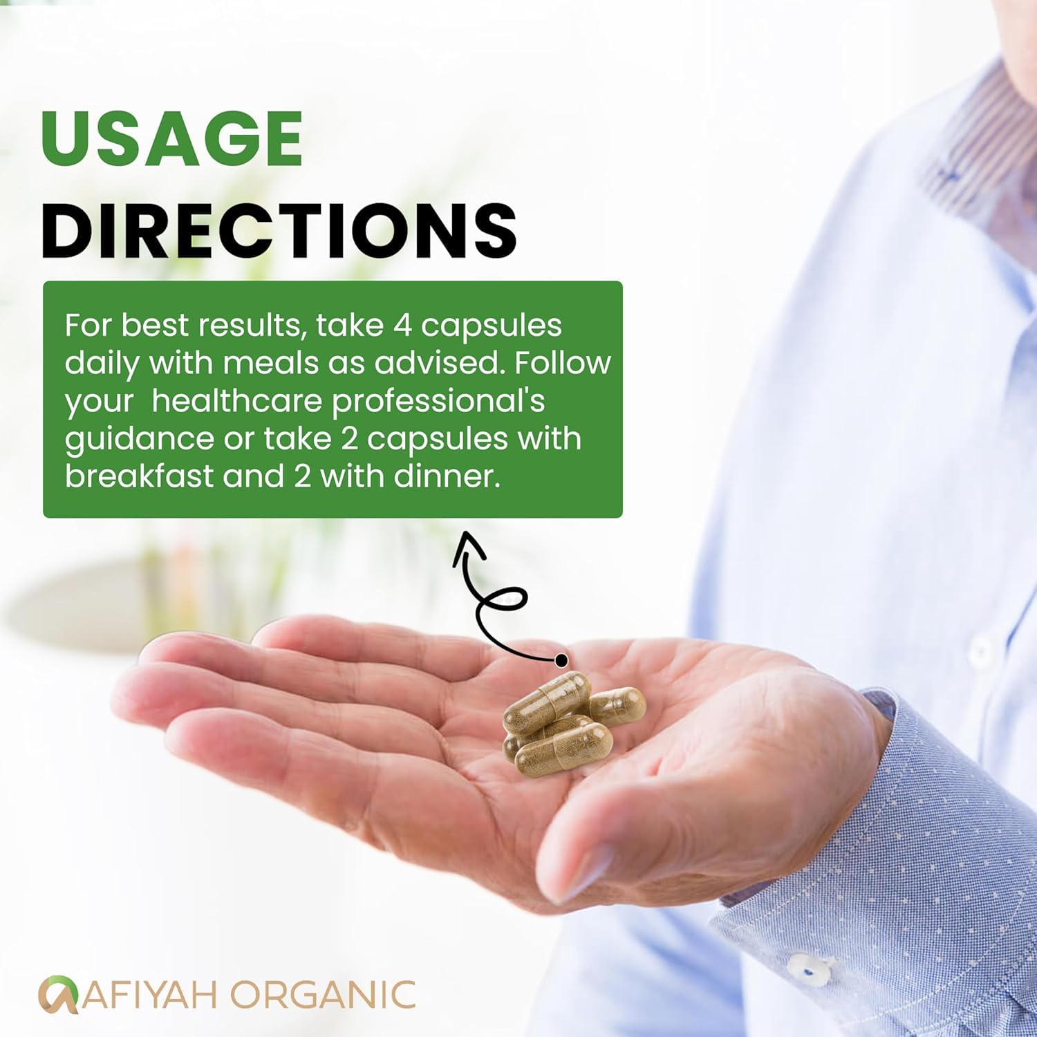Afiyah Organic - Premium Quality Costus Igneus (Insulin Plant) Capsules - Easy to Swallow 120 Veggie Capsules (1 Month Supply) - Made in the USA - Including Complete Health Support Program Afiyah Organic uk supplements