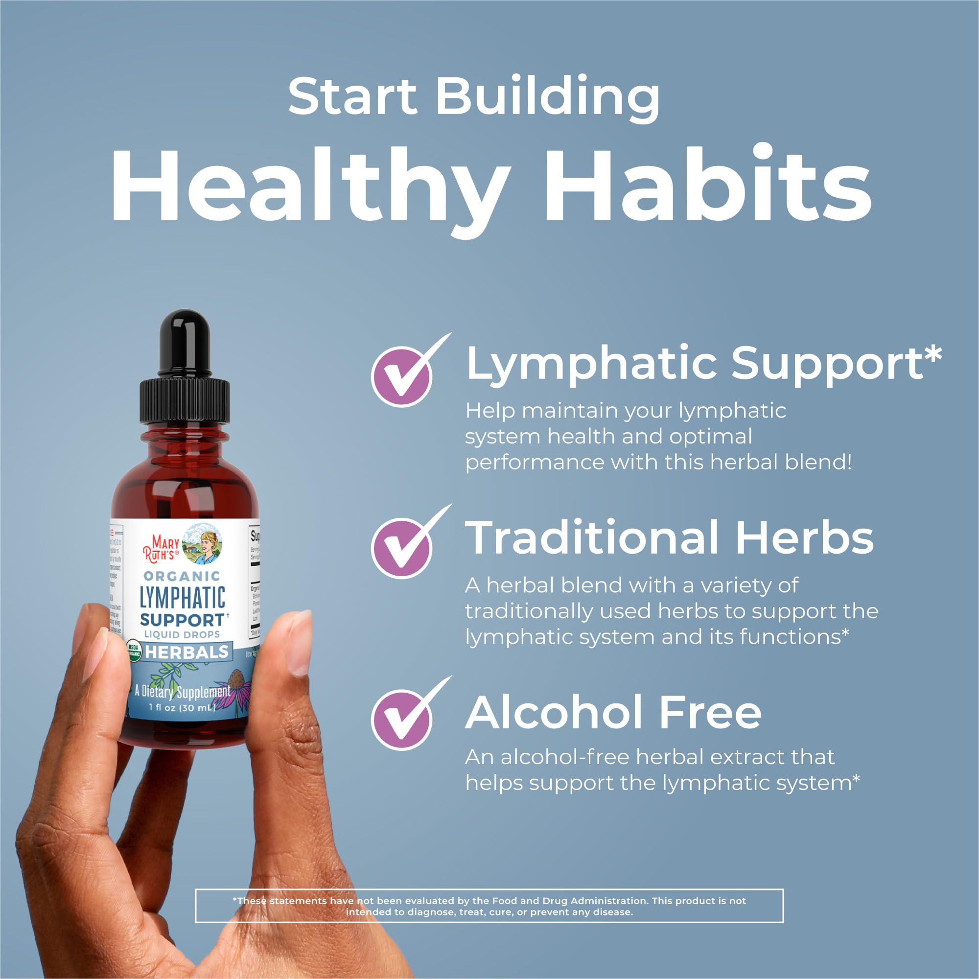 Lymphatic Support Drops by MaryRuth's | USDA Organic Lymphatic Cleanse Immune Support Supplement| Lymphatic Support with Echinacea & Elderberry | Blue Vervain | Vegan | Non-GMO | 30 Servings MARYRUTH'S uk supplements