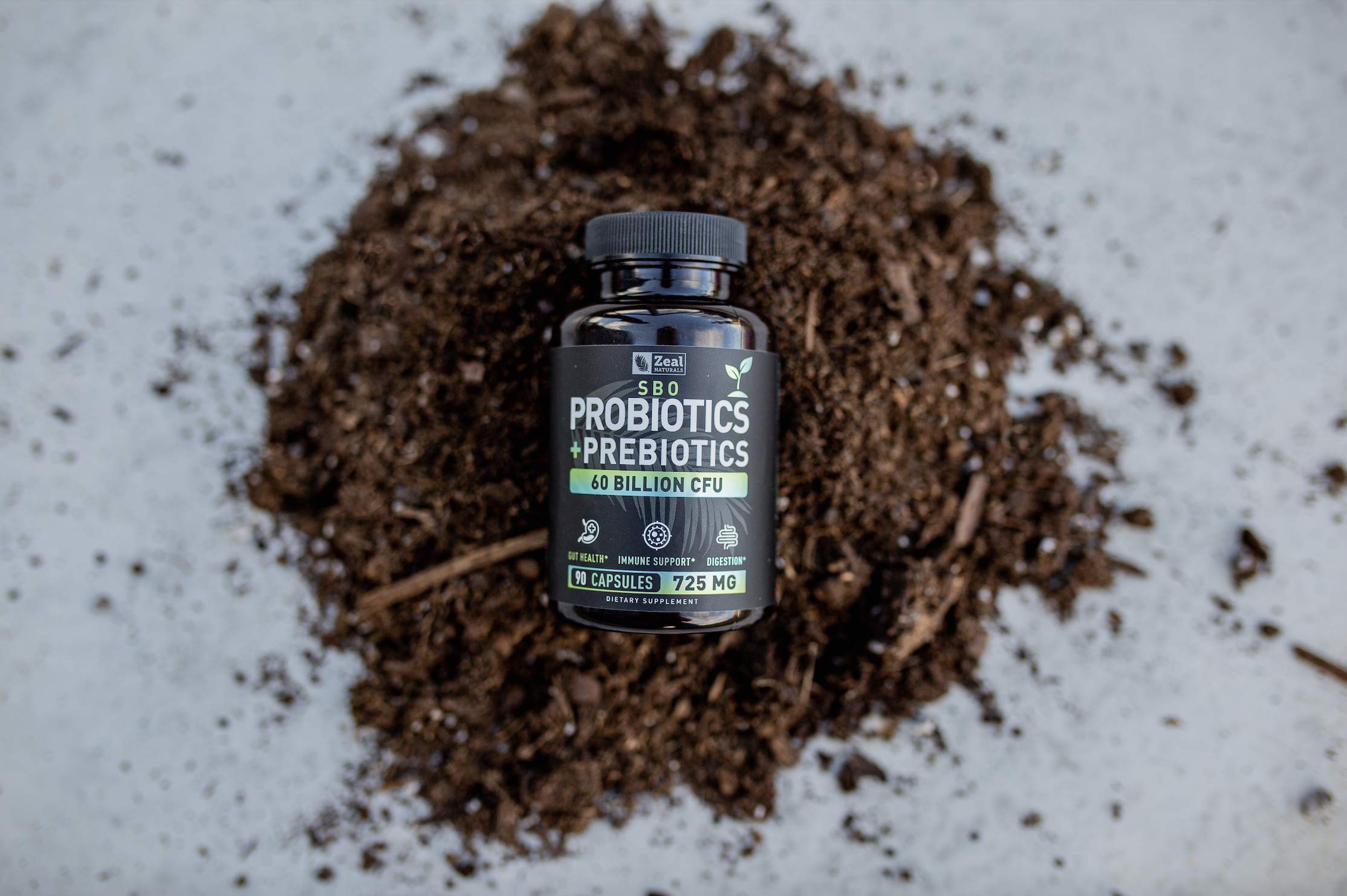 Probiotics and Prebiotics + SBO Probiotics (60 Billion CFU | 90 Capsules) Acidophilus Probiotic w. Saccharomyces Boulardii, Bifidobacterium + Spore Probiotic & Organic Sprouted Prebiotic Fiber Blend Zeal Naturals uk supplements