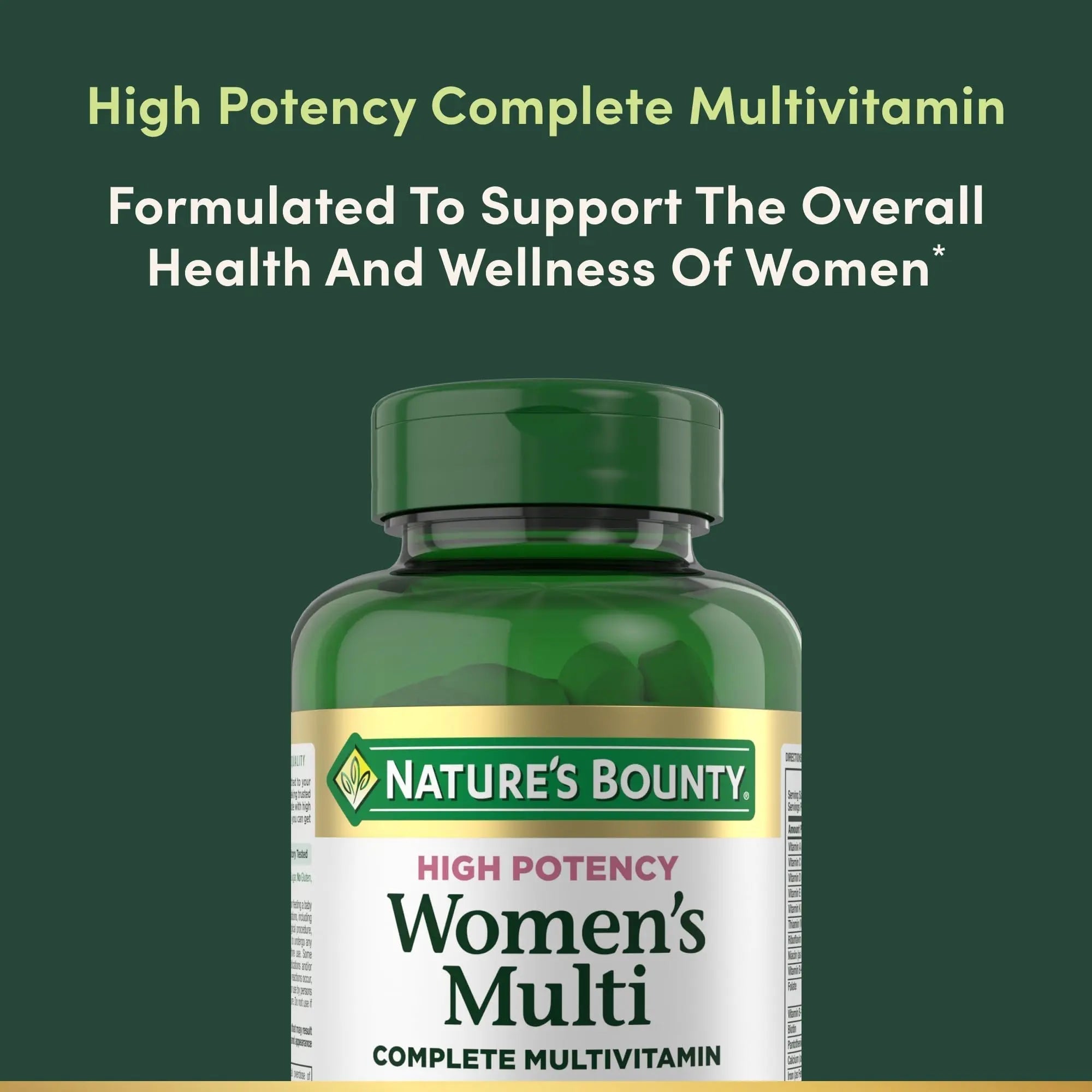 Nature's Bounty High Potency Women’s Complete Multivitamin, Daily Vitamin with Vitamin C, Supports Heart Health & Immune Function Nature's Bounty uk supplements
