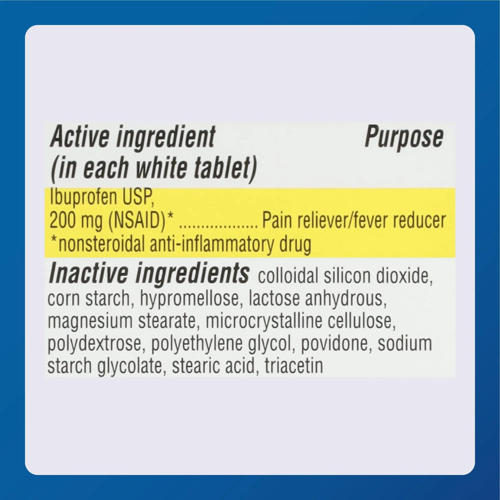MAJOR Dye-Free Ibuprofen Tablets 200 mg - Helps Temporarily Reduce Fevers - Offers Pain Relief - 100 Tablets (1-Pack) MAJOR uk supplements