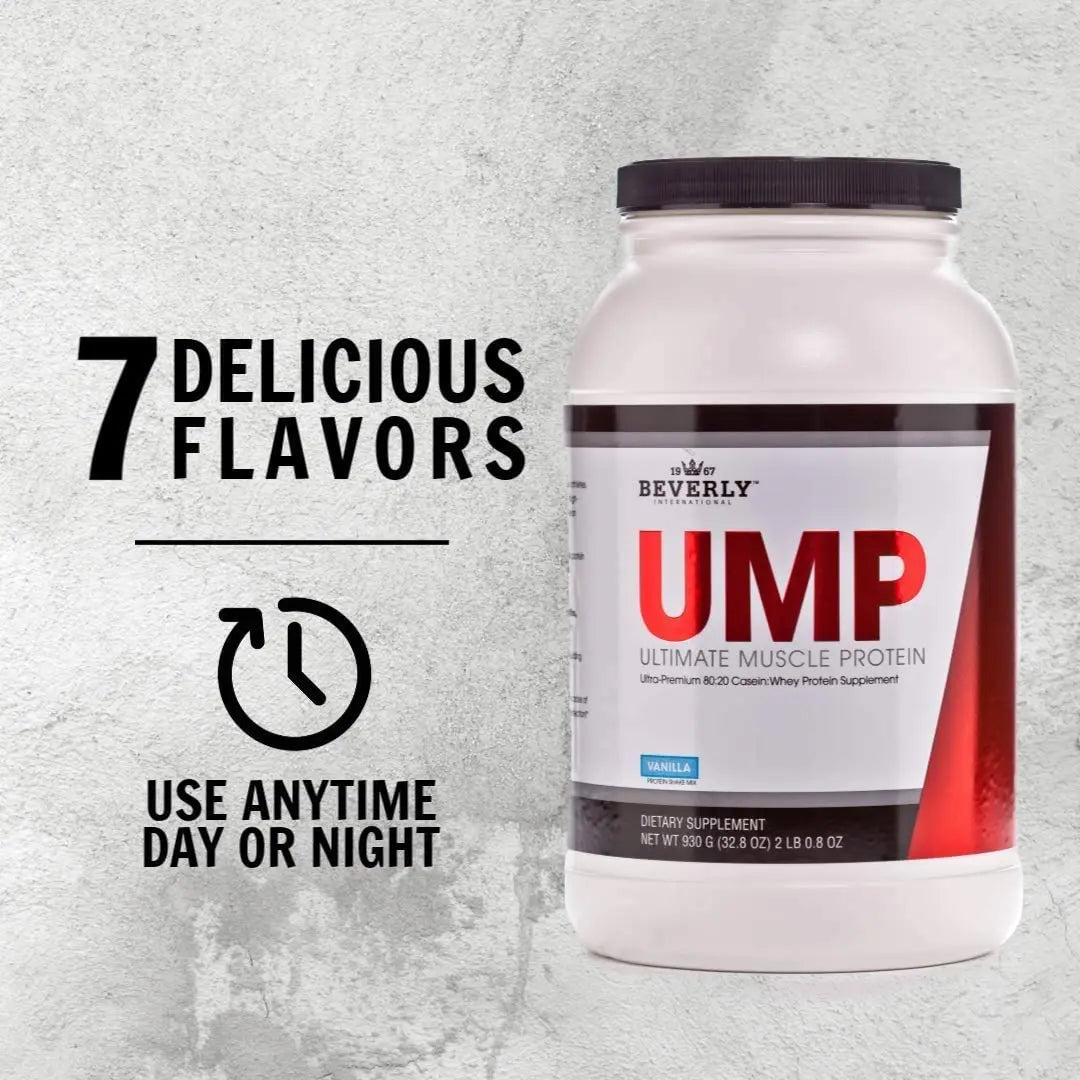 Beverly International UMP Protein Powder, Chocolate. Unique Whey-Casein Ratio Builds Lean Muscle. Easy to Digest. No Bloat. (32.8 oz) 2lb .8 oz Beverly International uk supplements