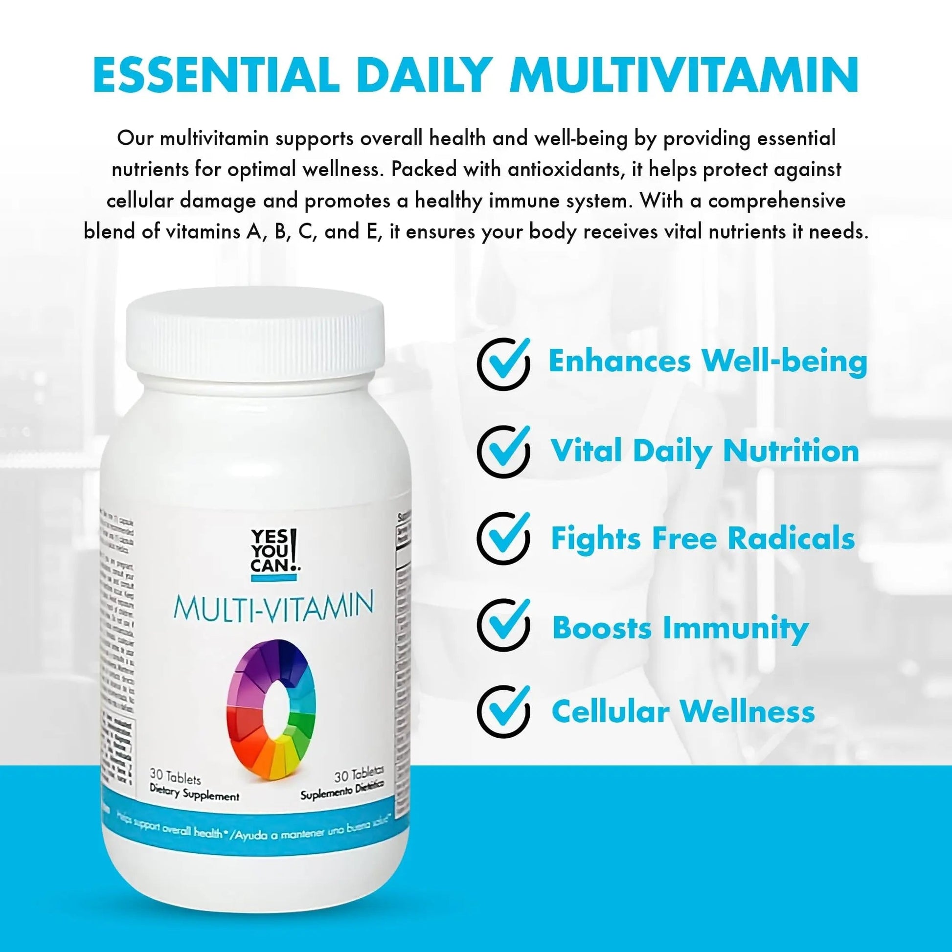 Yes You Can! Daily Multivitamins for Men and Women - Helps Assist Overall Health & Well-Being, Contains Antioxidants Yes You Can! uk supplements