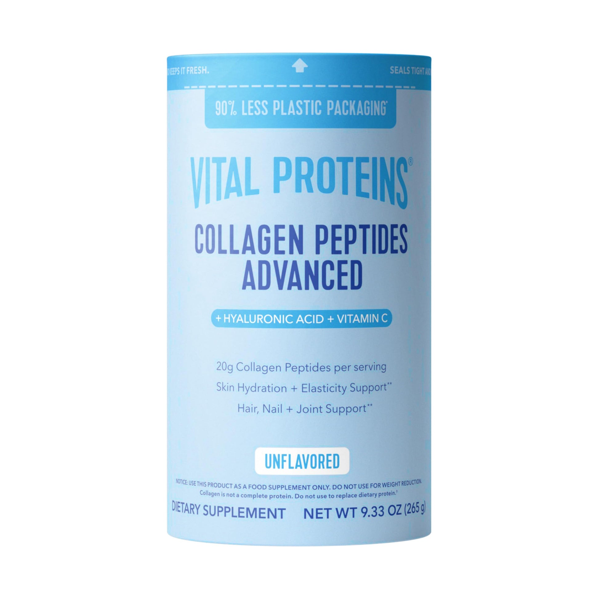Vital Proteins Collagen Peptides Powder Advanced with Hyaluronic Acid & Vitamin C, Collagen Supplements, Unflavored, 12 Servings Vital Proteins uk supplements