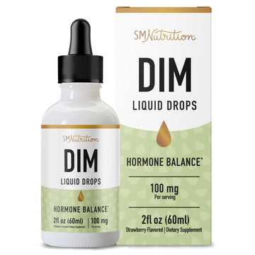 DIM Supplement Liquid Drops 100mg for Estrogen Balance for Women & Men | Hormone Balance SMNutrition uk supplements