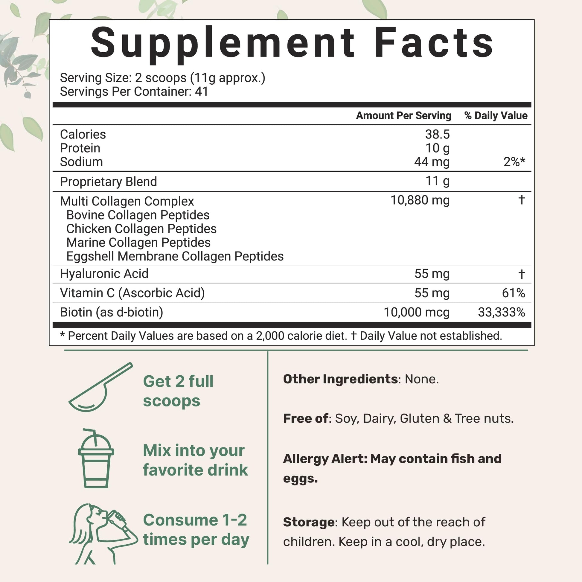 Multi Collagen Peptides Powder, 16 Oz - Hydrolyzed Protein Peptides Micro Ingredients uk supplements