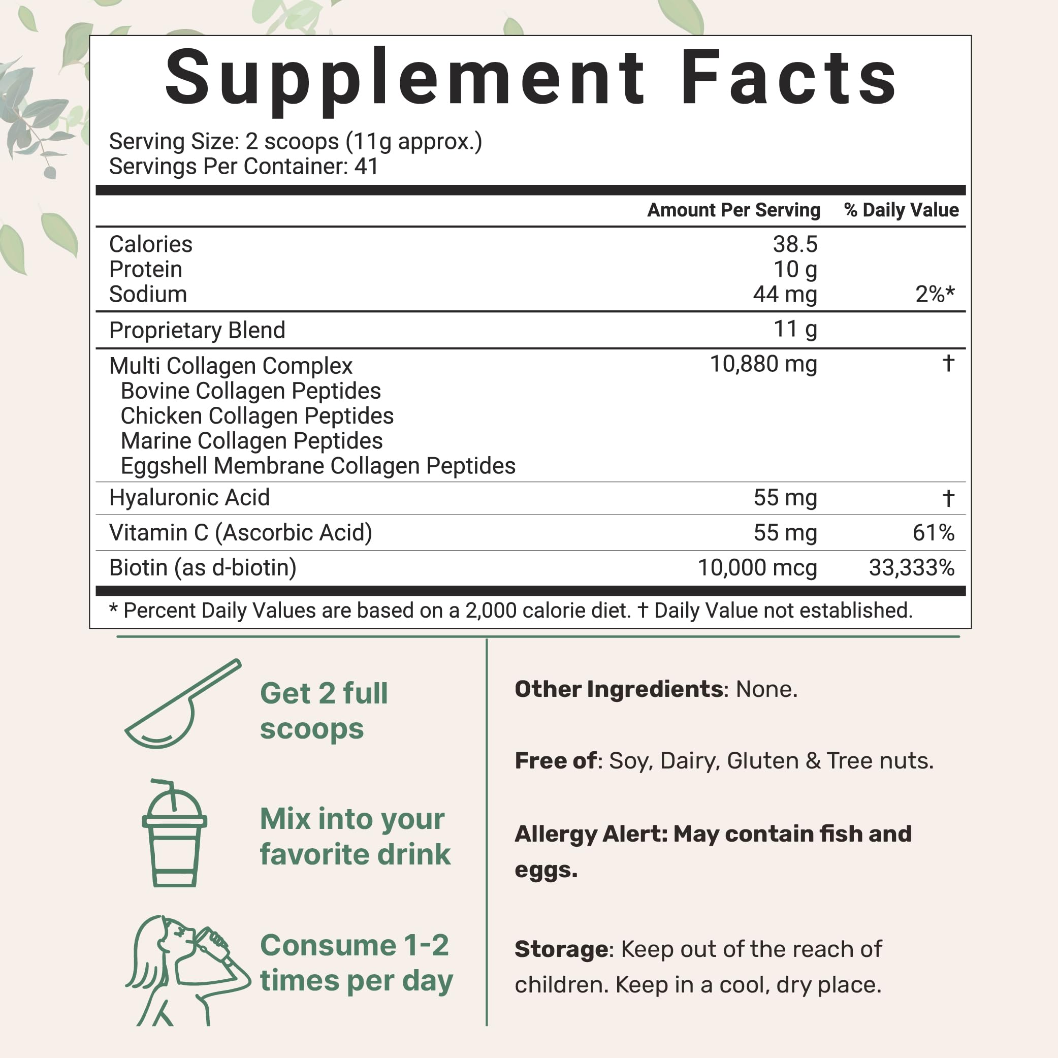 Multi Collagen Peptides Powder, 16 Oz - Hydrolyzed Protein Peptides Micro Ingredients uk supplements