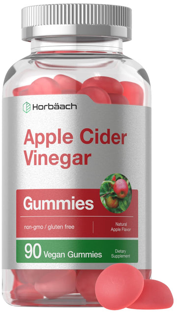 Vegan Apple Cider Vinegar Gummies | 90 Count | ACV Supplement | Natural Apple Flavor Horbäach uk supplements