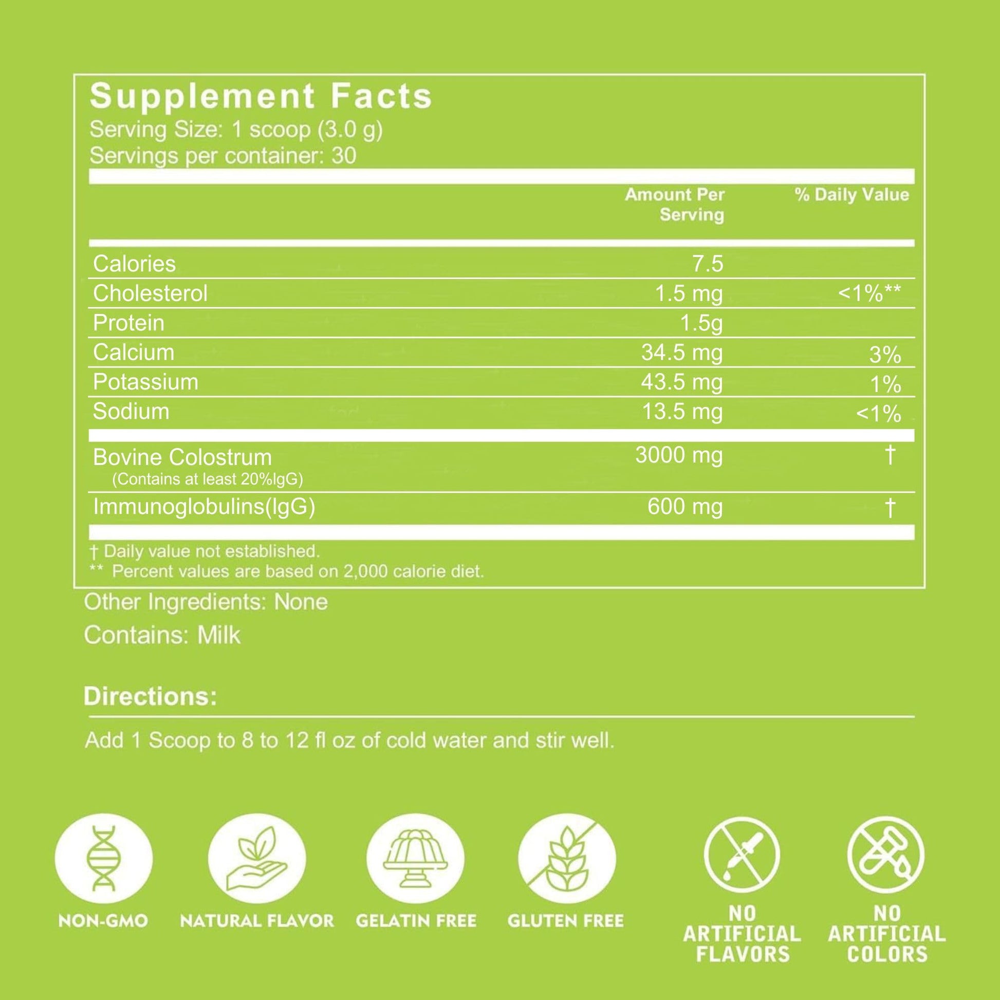 VITINITY Grass Fed Bovine Colostrum Powder for Humans 3000 mg - Natural IgG Colostrum Supplement Gut Health, Immune Support, Muscle Recovery, Wellness | Pure Colostrum Superfood,Unflavored 2 Pack VITINITY uk supplements