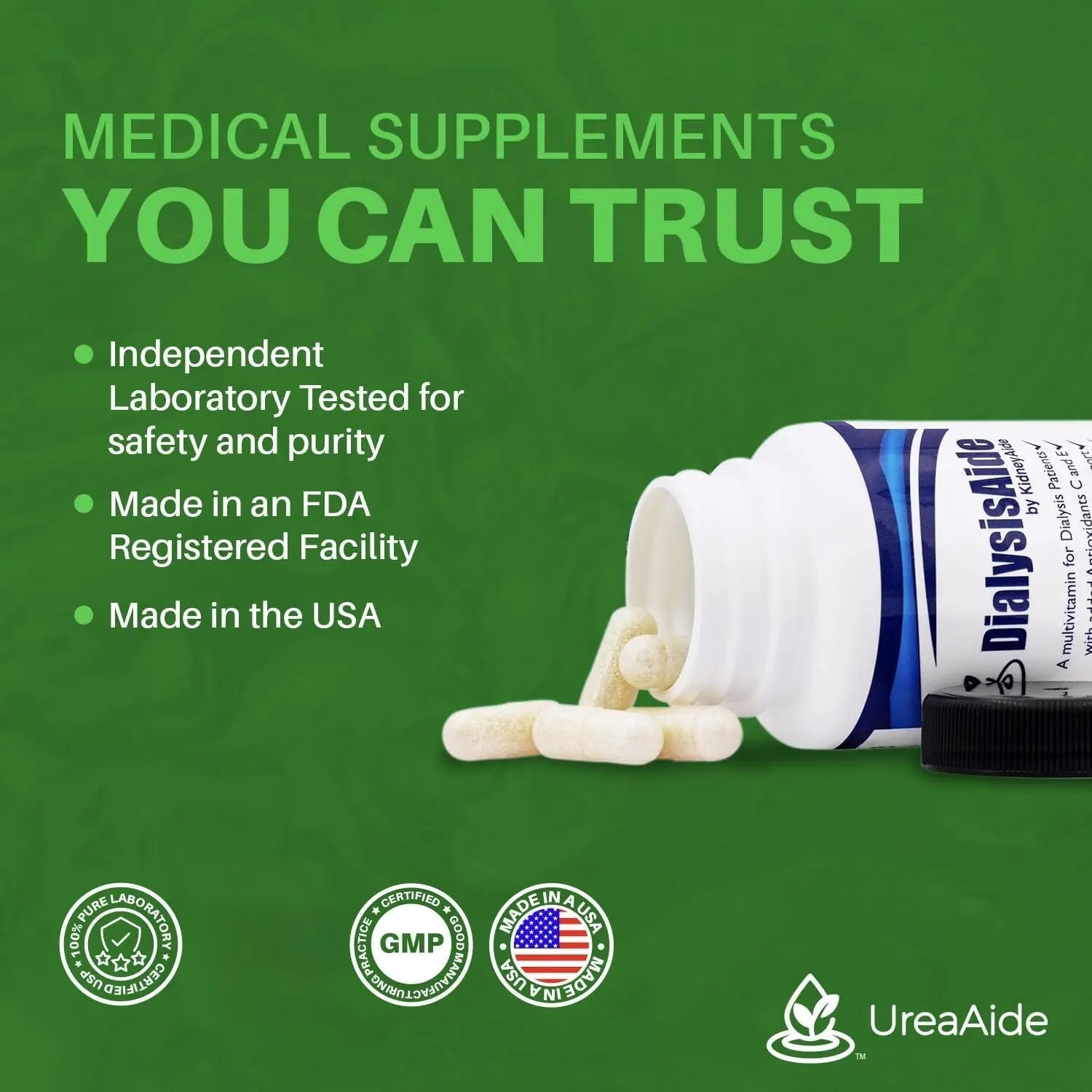 Renal Replacement Therapy Complete Multi Vitamin - 60 Capsules, 30 Day Supply, B-Complex, Antioxidant Vitamin C& E, L-Carnitine & Zinc Immune, Skin, Red Cell KidneyAide uk supplements