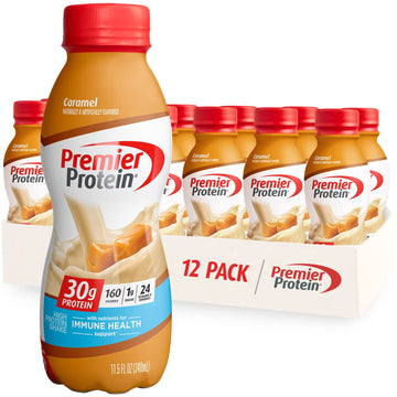 Premier Liquid Protein Shake, Caramel, 30g Protein, 1g Sugar, 24 Vitamins & Minerals Premier Protein uk supplements