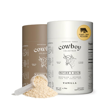 Cowboy - The Exclusive 1st Milking, Whole, Grass Fed Colostrum Supplement for Full Body Health - Sugar Free Bovine Colostrum Powder Packed with Bioactive(Vanilla & Chocolate) Nutrients COWBOY COLOSTRUM uk supplements