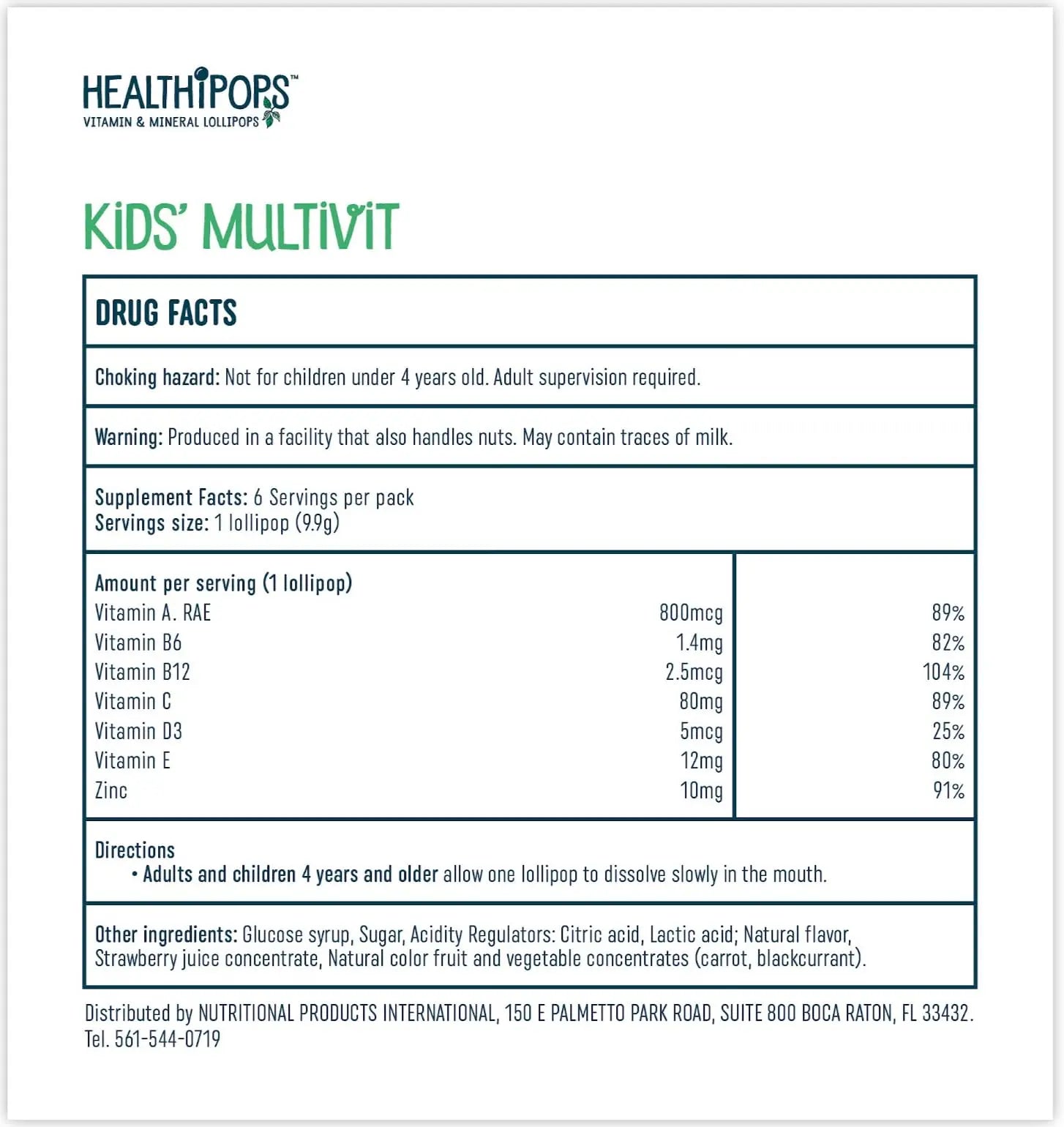Healthipops Kids Multivitamin Lollipops (6-Pack) Healthipops Vitamin & Mineral Lollipops uk supplements