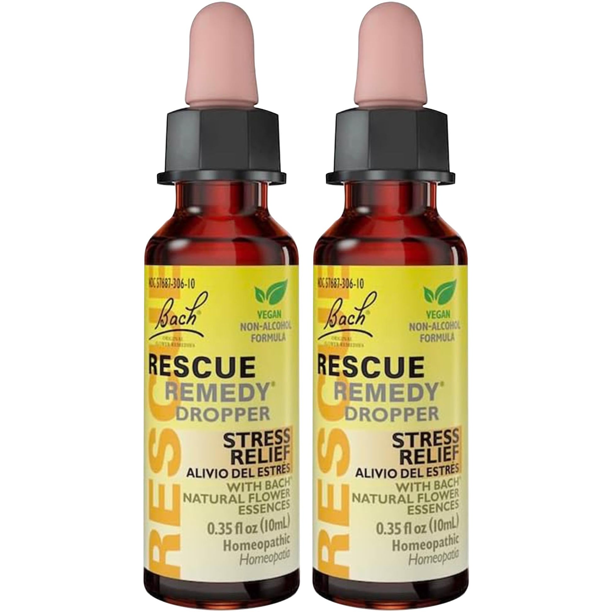 Bach RESCUE Remedy Dropper 10mL Bundle, Non-Alcohol Formula, Natural Stress Relief RESCUE uk supplements